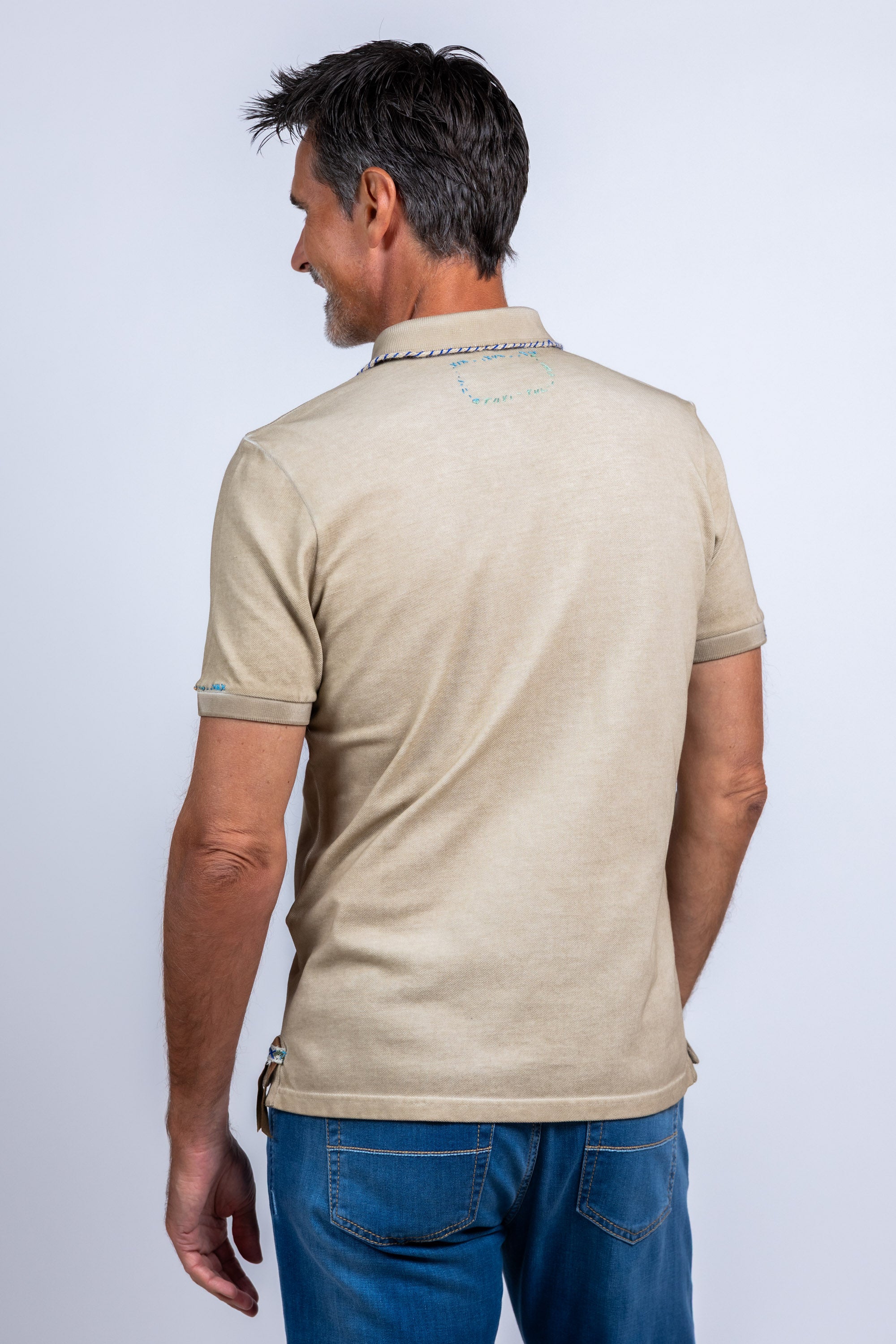 Polo met knopen - Beige