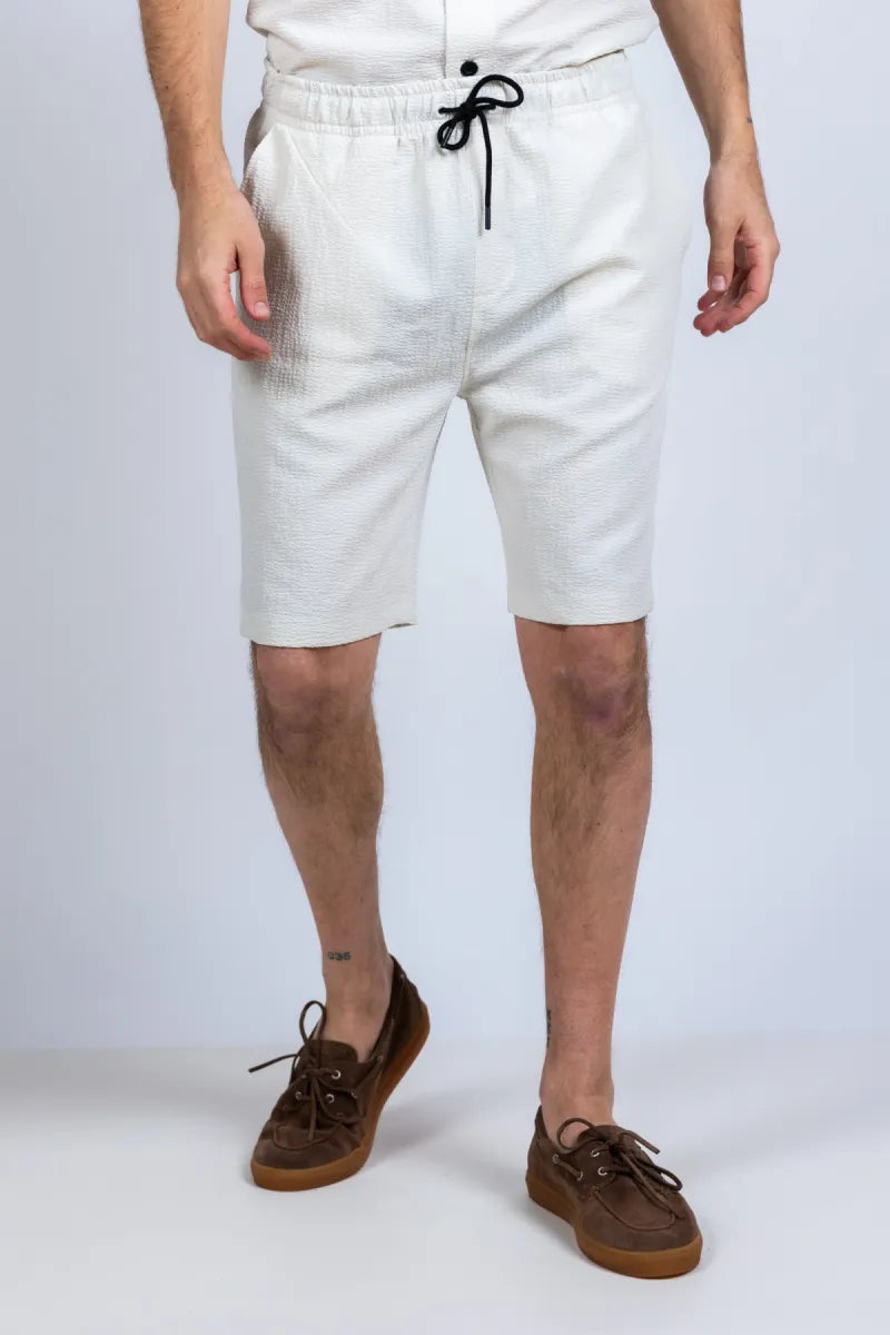 GENTI GENTI T4069-2001 Short met koord - Ecru