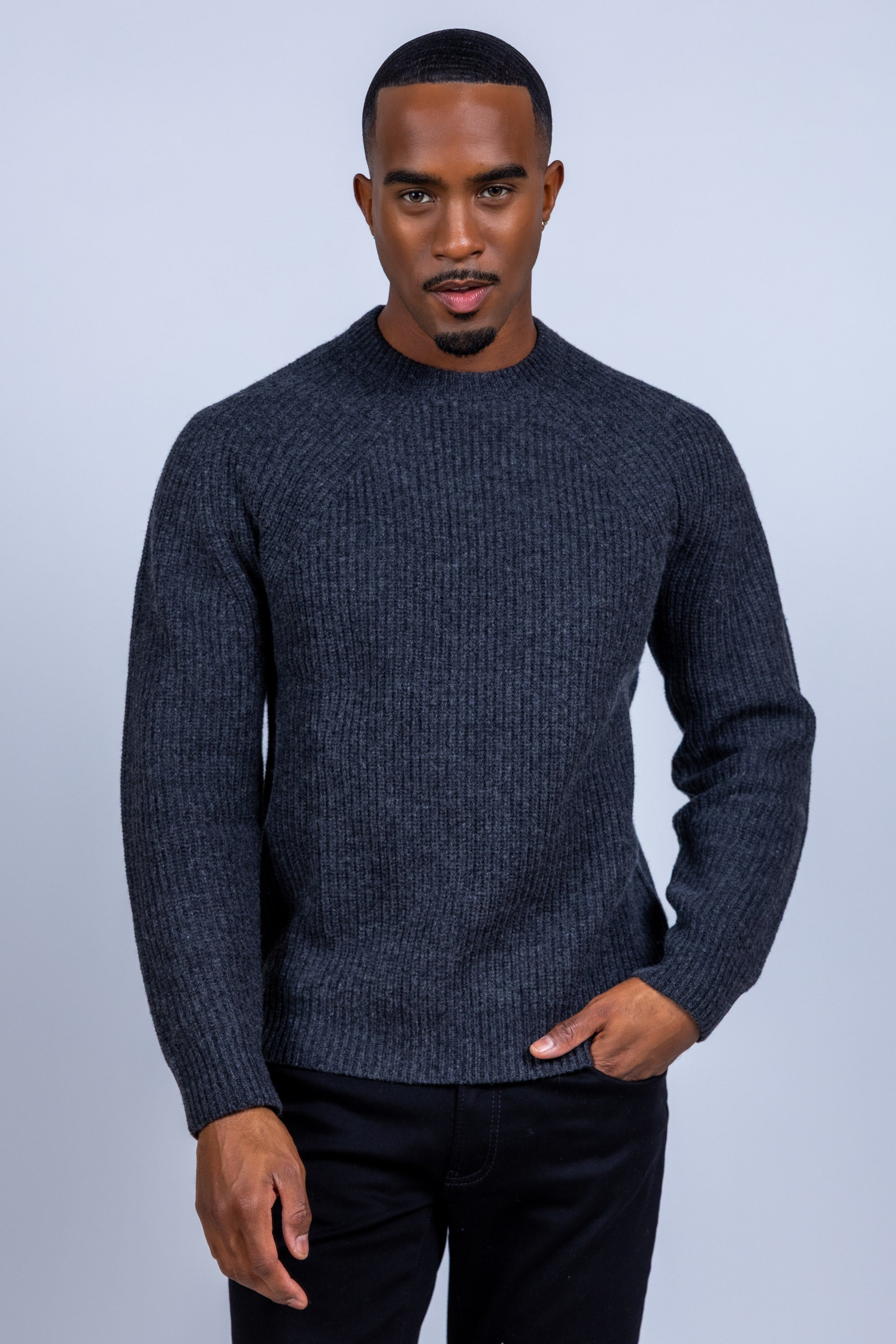 Gebreide trui - Donkergrijs