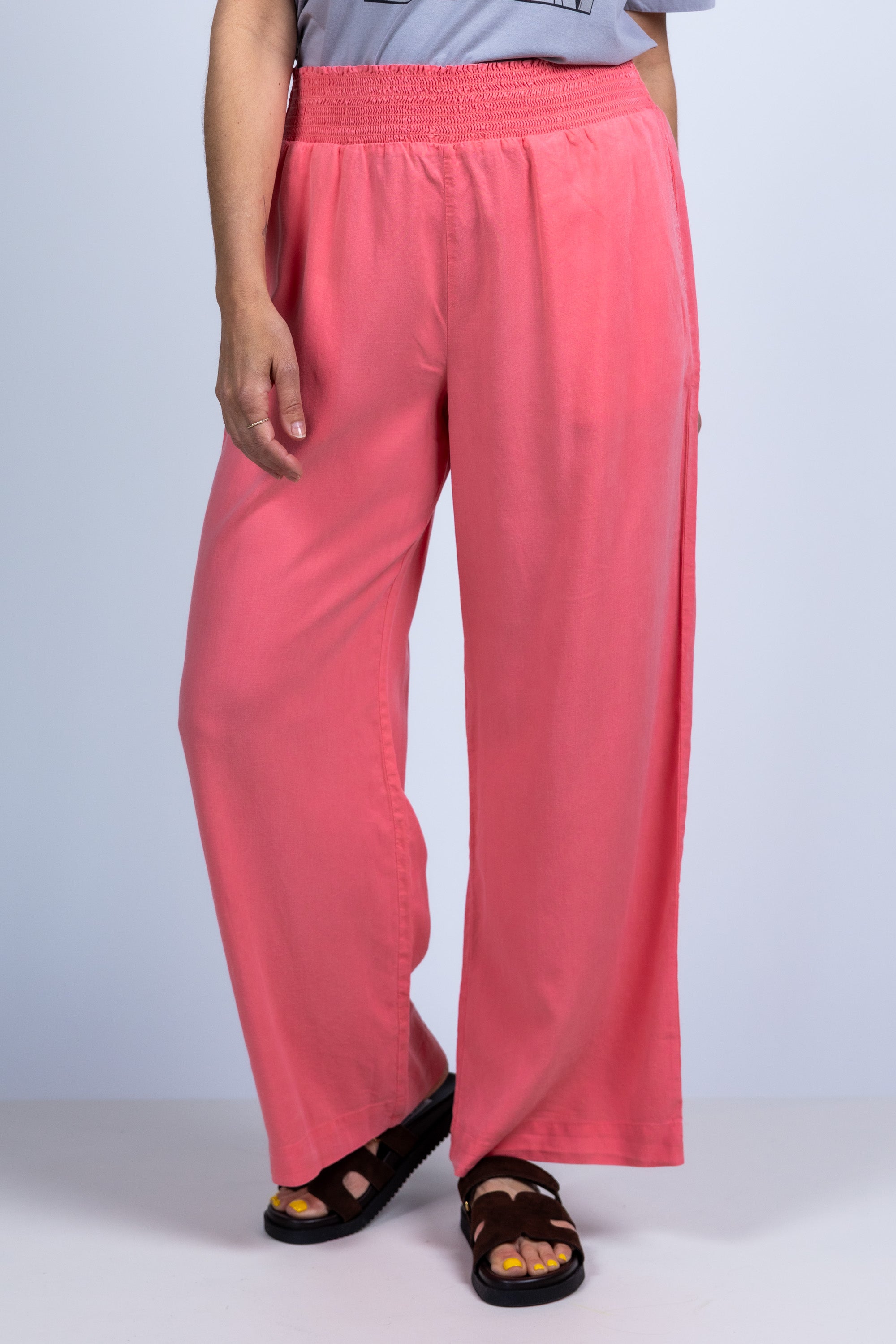 Wijde broek - Koraalroze