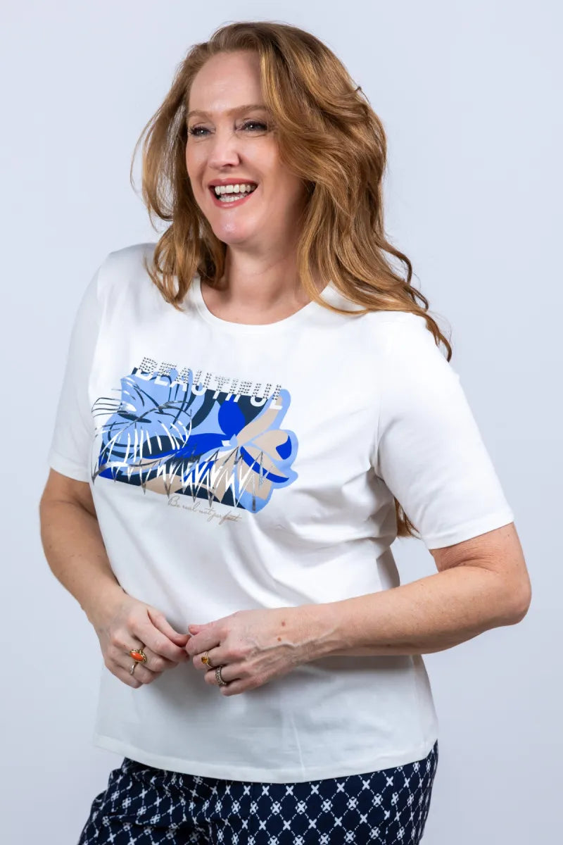 BETTY BARCLAY BETTY BARCLAY 27381092 BETTY BARCLAY 27381092 T-shirt met print - Bleu