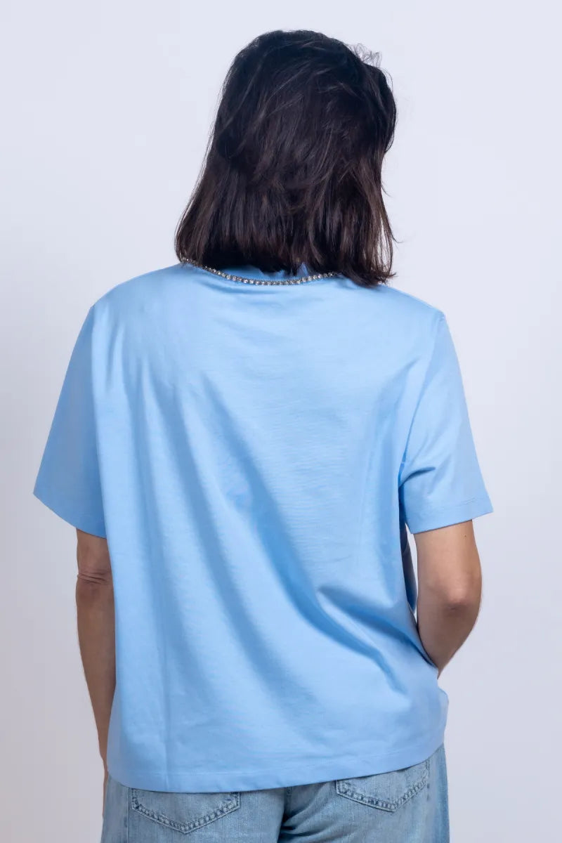 ESSENTIEL ANTWERP ESSENTIEL ANTWERP JISOS T-shirt met print - Bleu