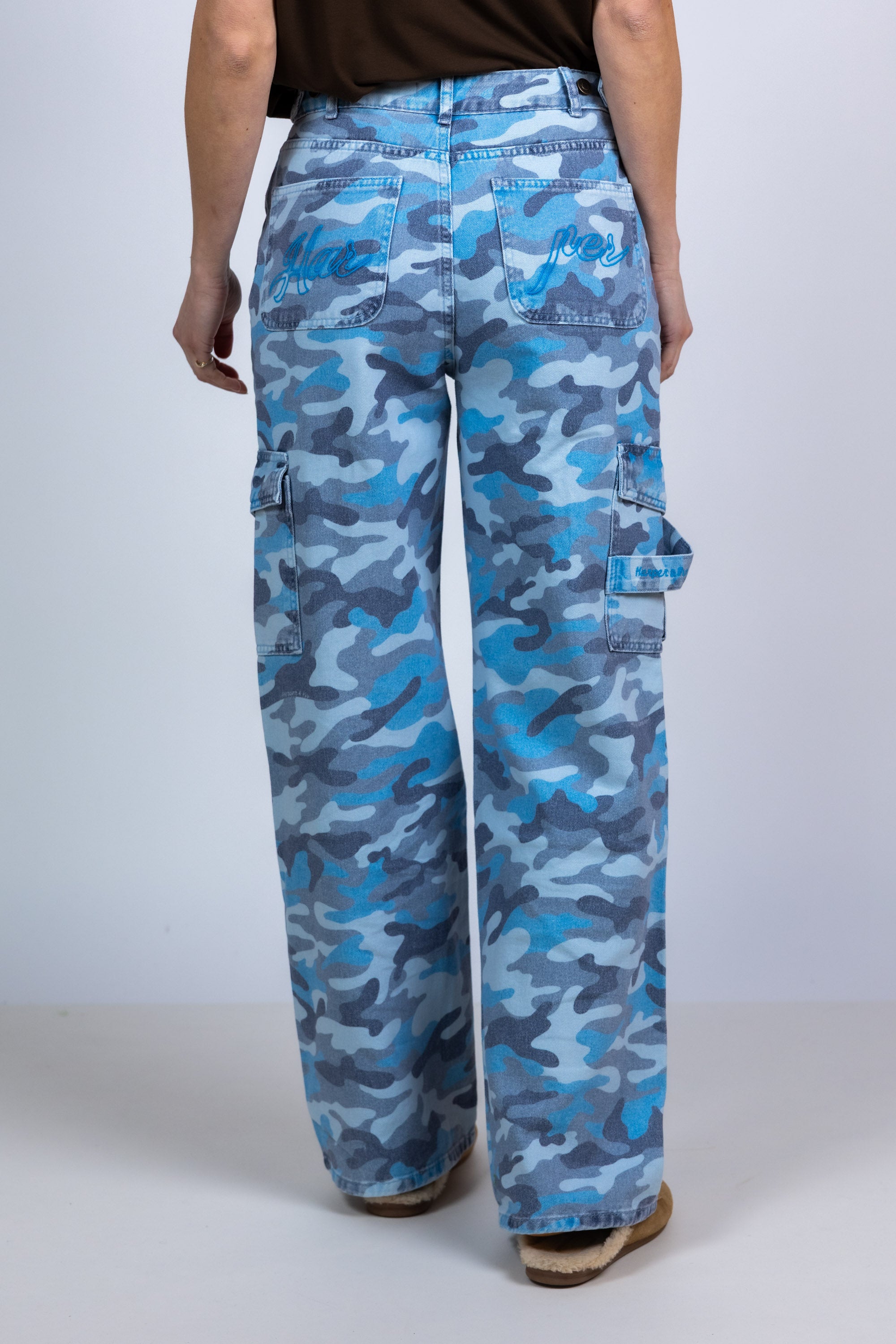 Broek met zakken - Bleu