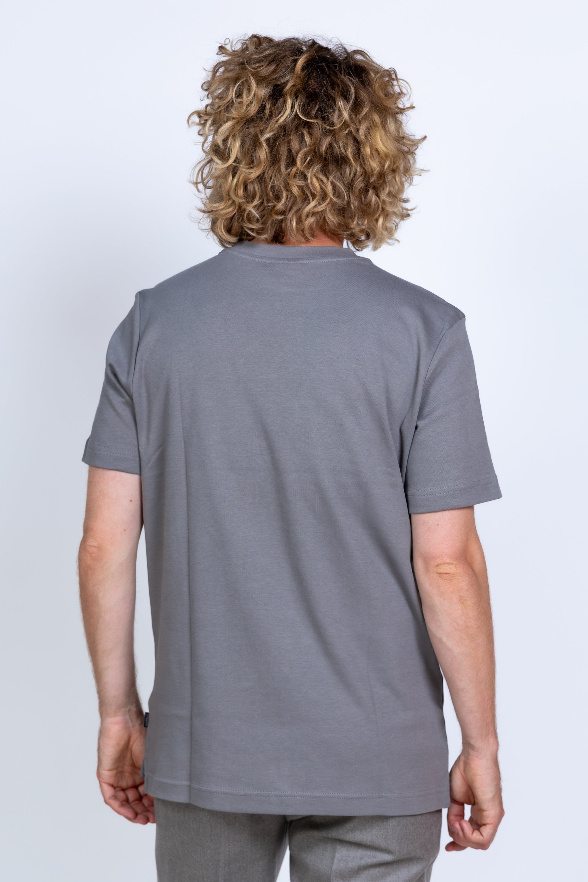 T-shirt met logo - Grijs/groen