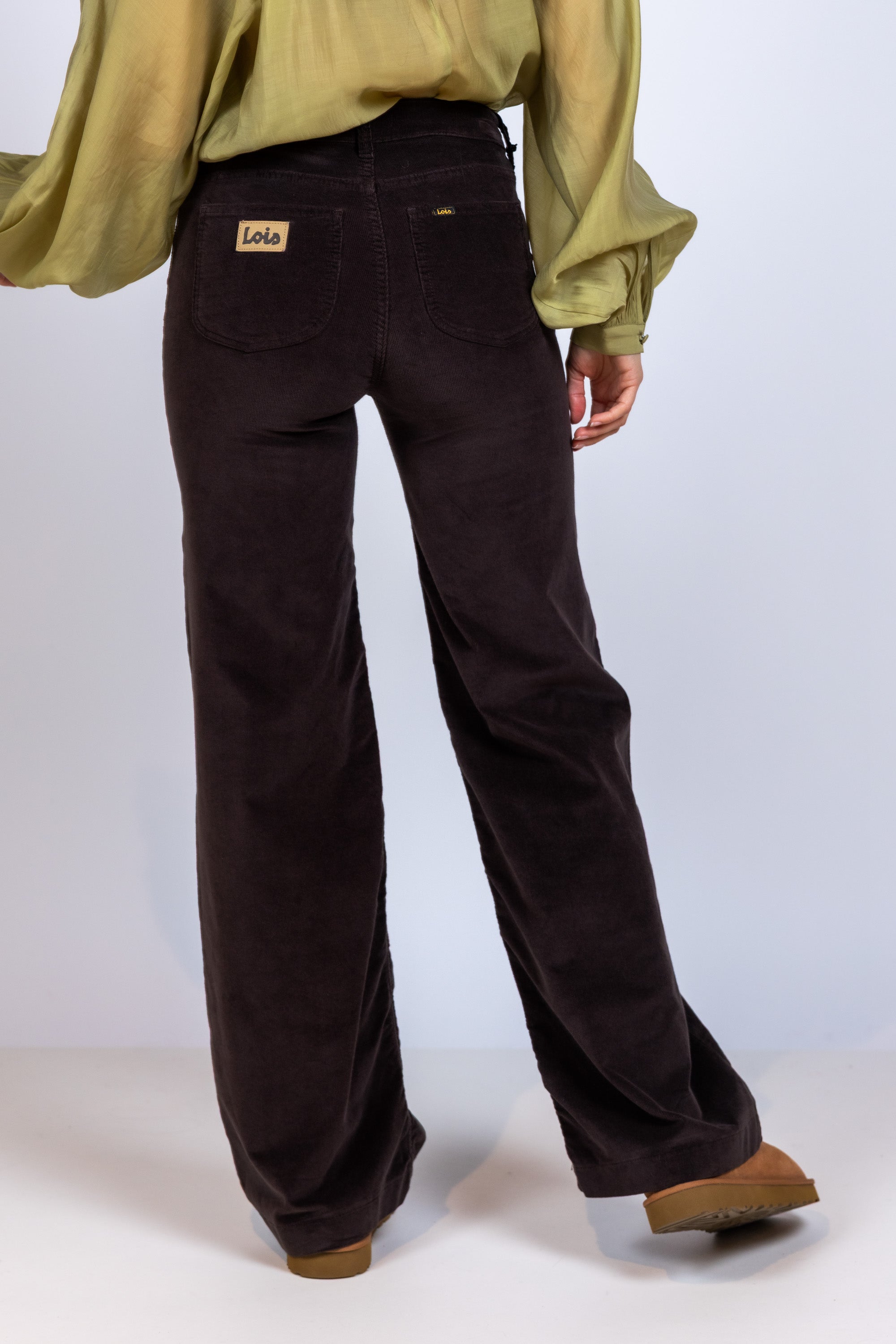 Broek met wijde pijpen - Bruin
