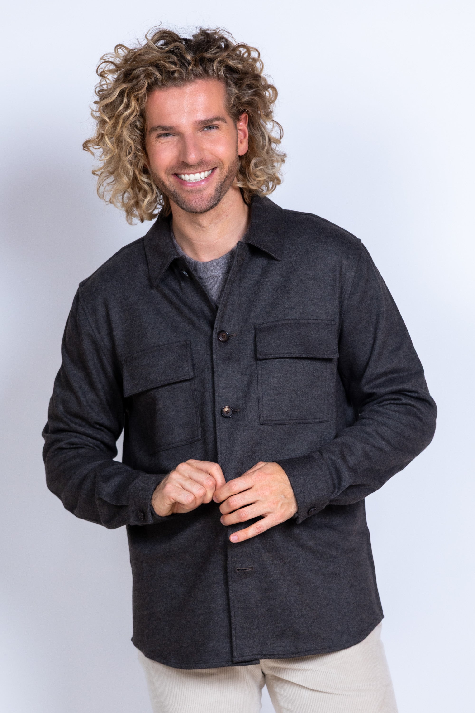 Jasje met klepzakken - Bruin