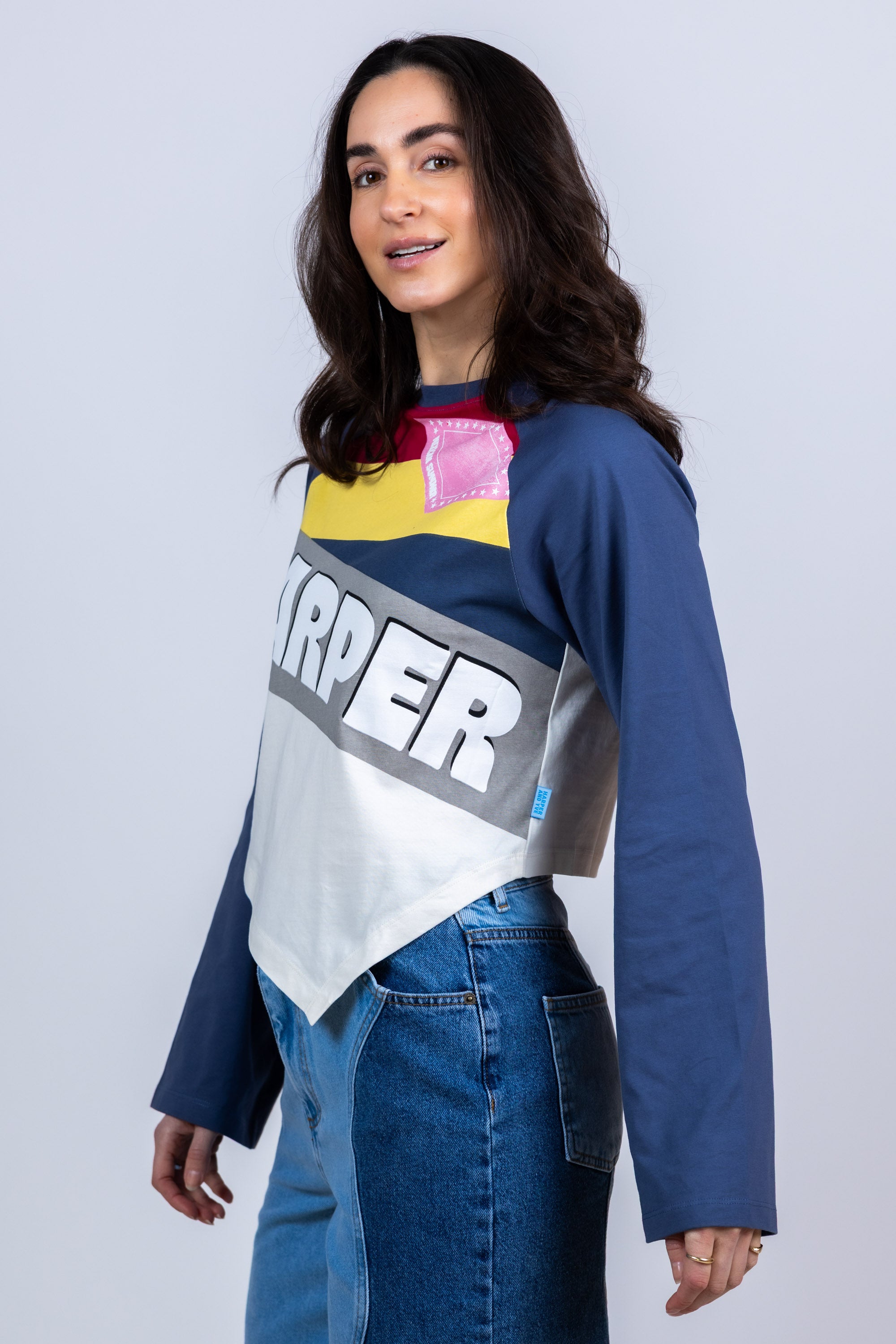T-shirt met print - French blue