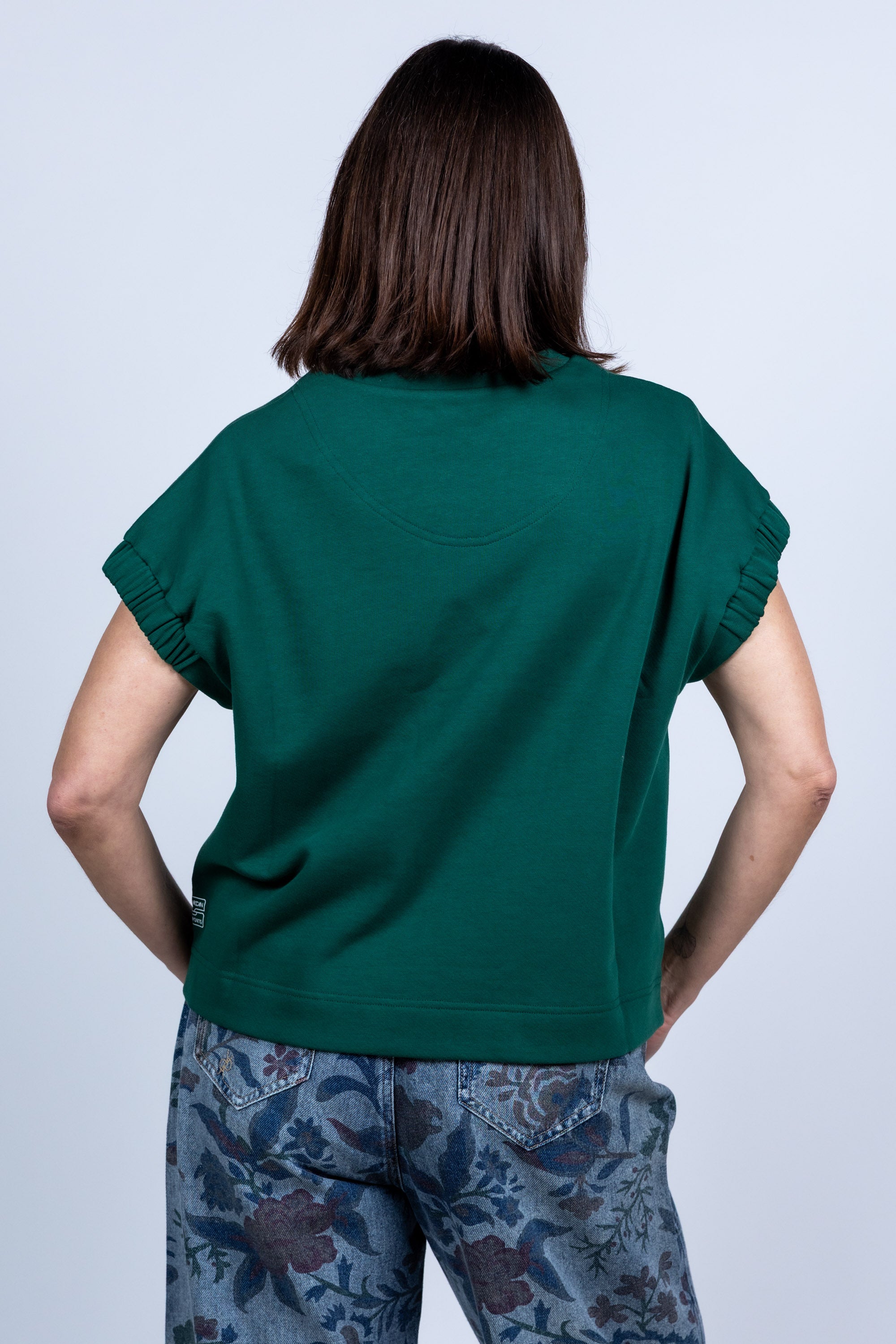 Sweater met korte mouwen - Flessegroen