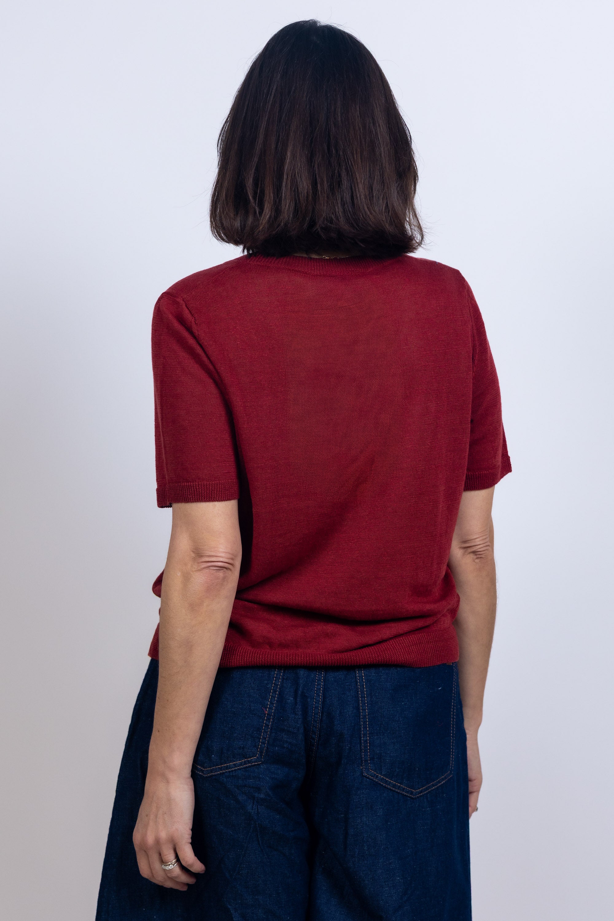 Trui met korte mouwen - Steenrood