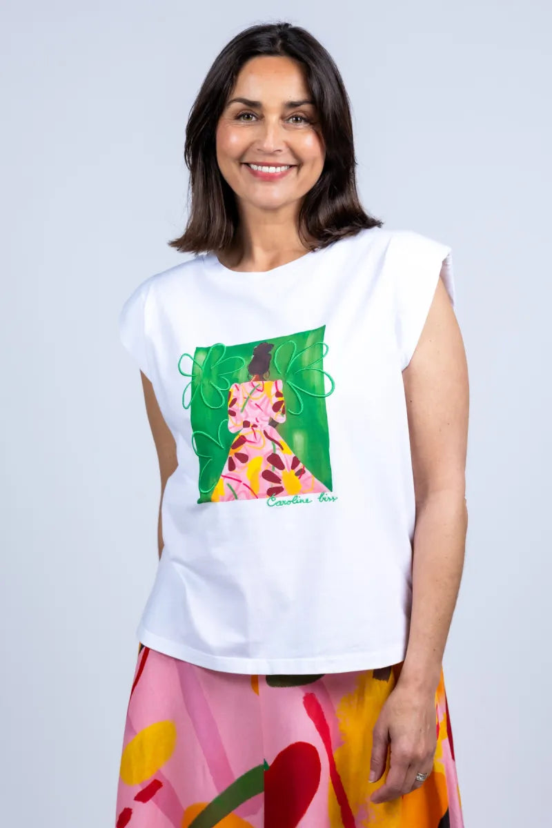 CAROLINE BISS CAROLINE BISS 3950 T-shirt met print - Wit