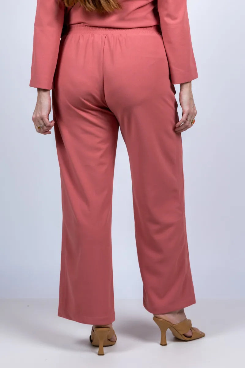 XANDRES GOLD XANDRES GOLD X-Flamy Wijde broek - Oudroze