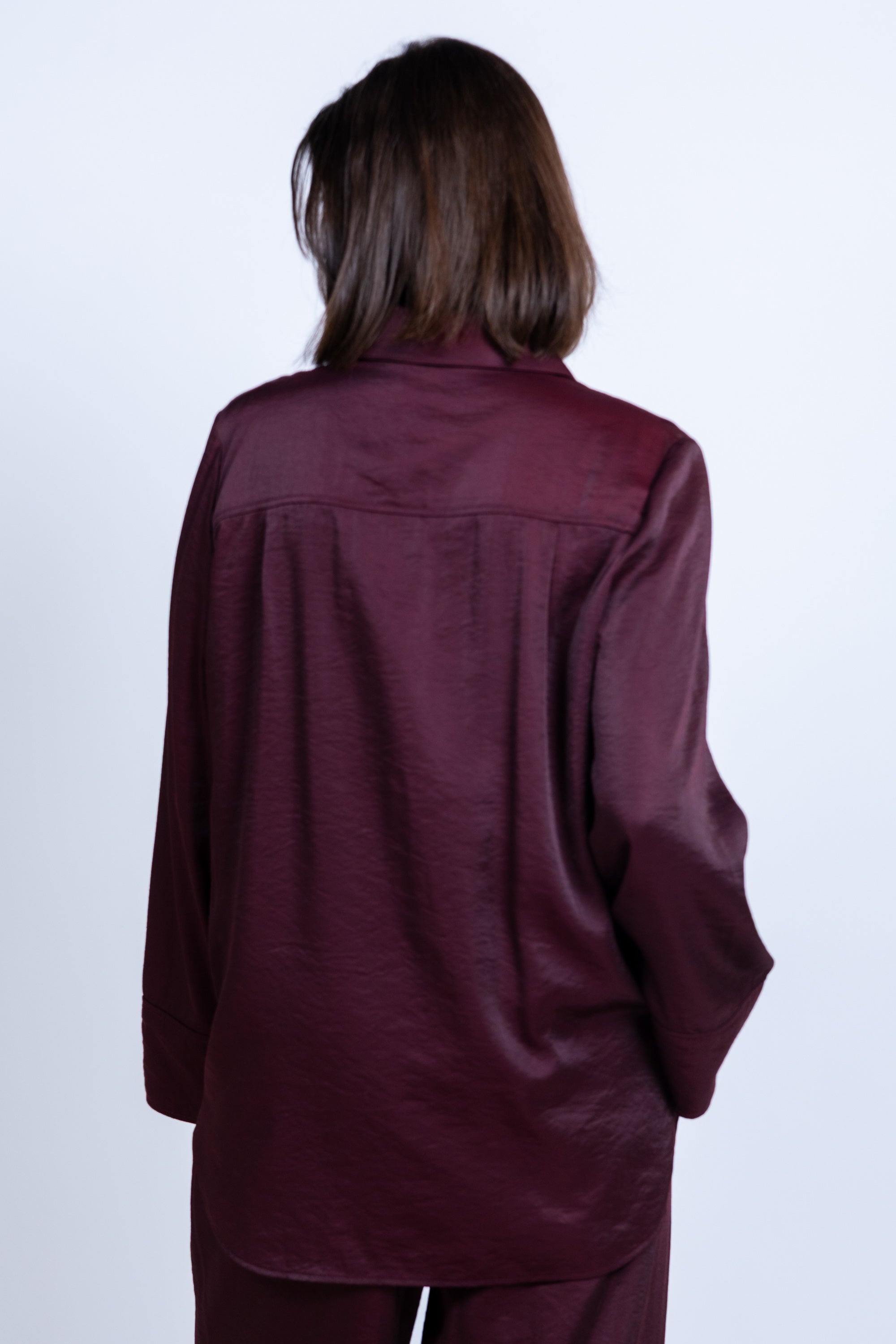 Blouse met knopen - Burgundy