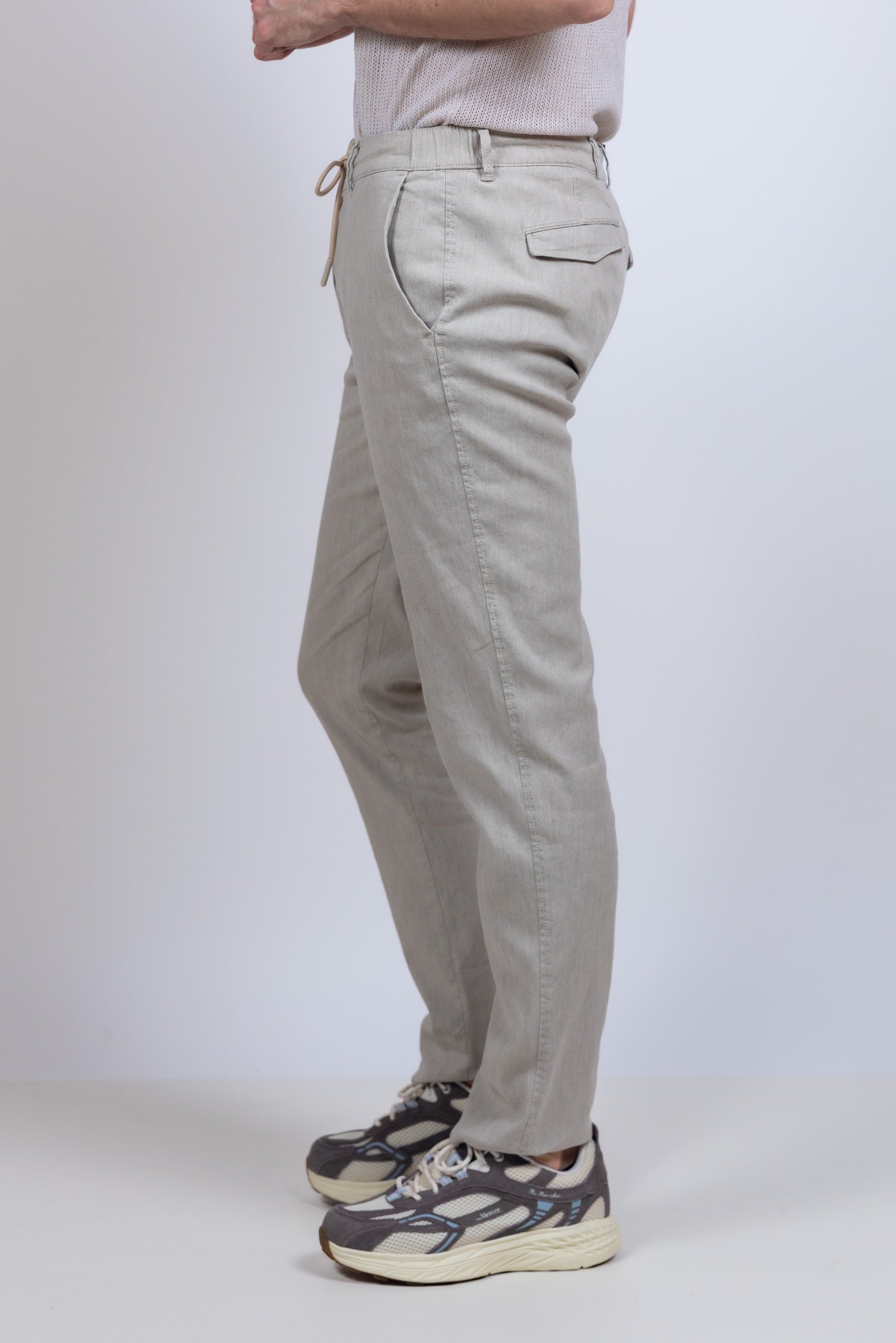 Broek met koord - Beige