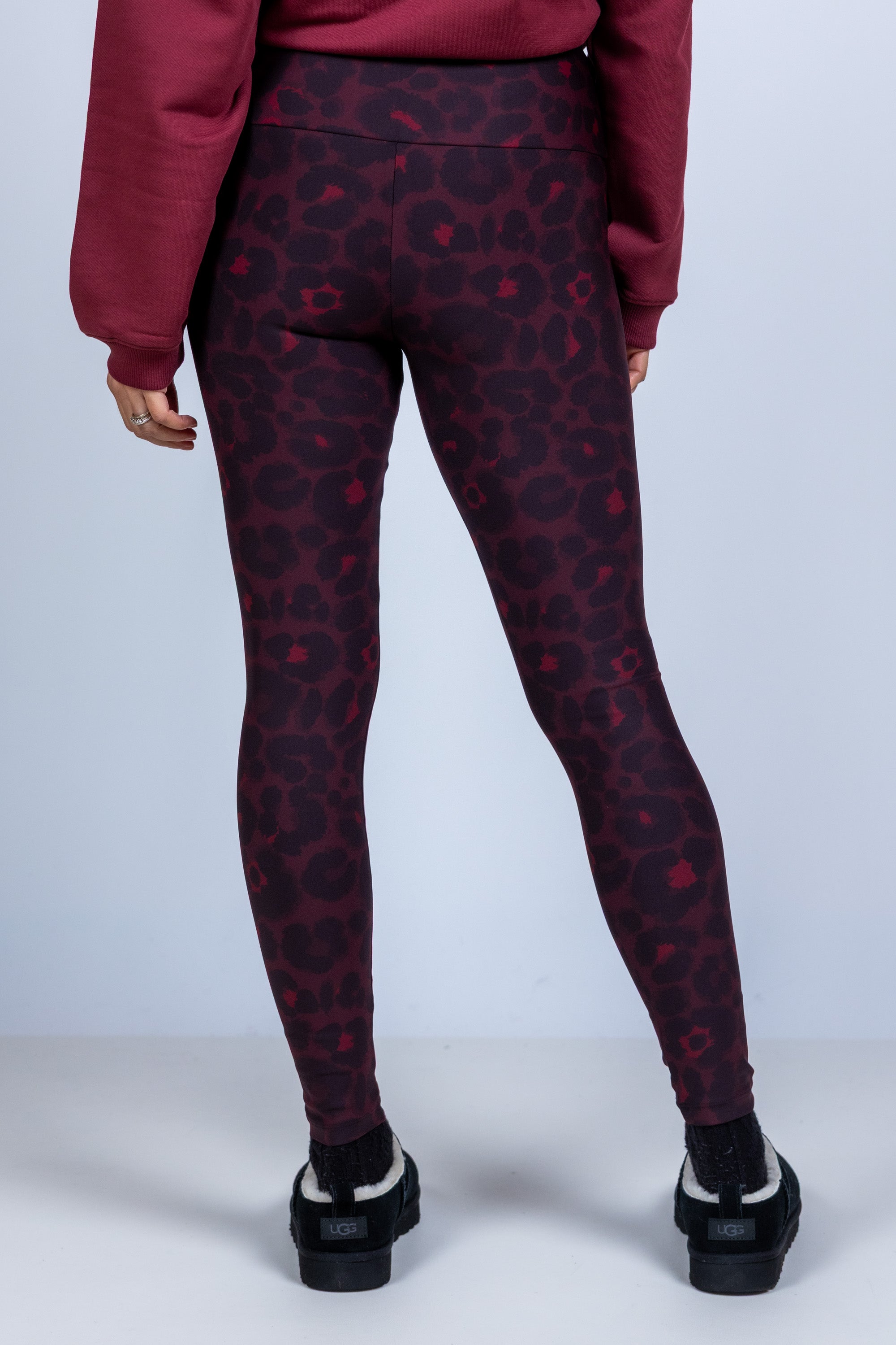 Legging met print - Donkerbordeaux
