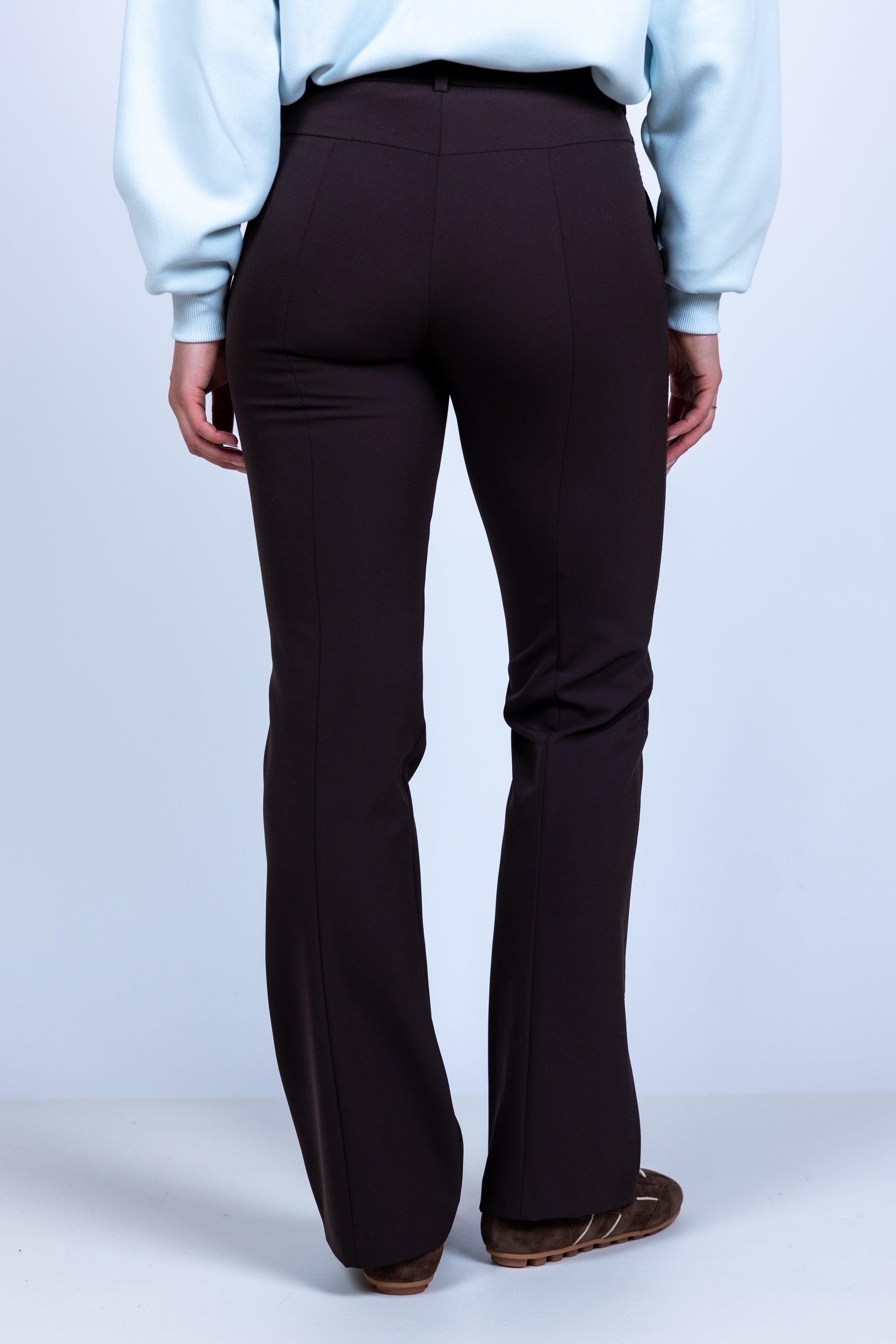 Broek met rechte pijpen - Bruin