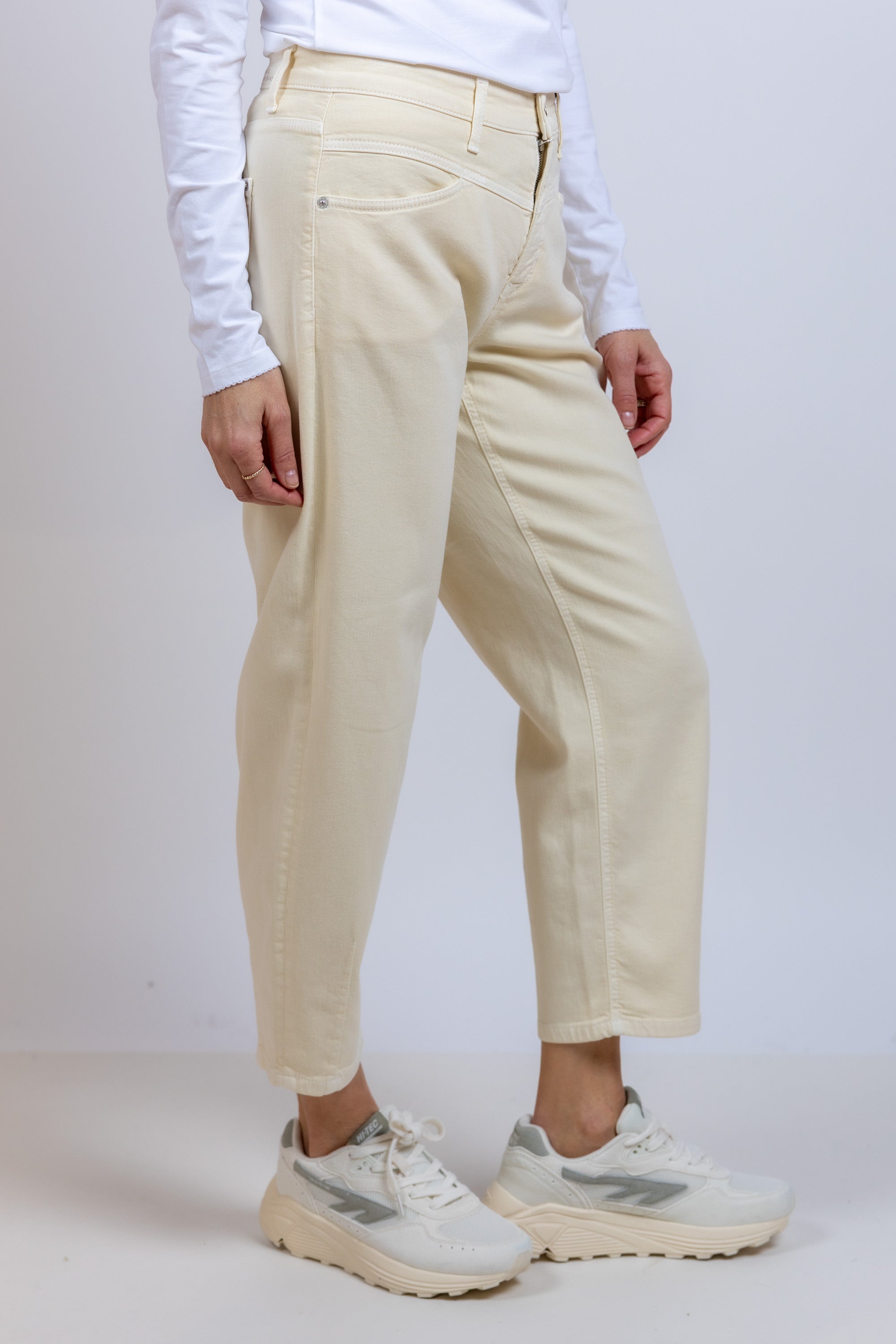 Broek met balloonfit - Vanille