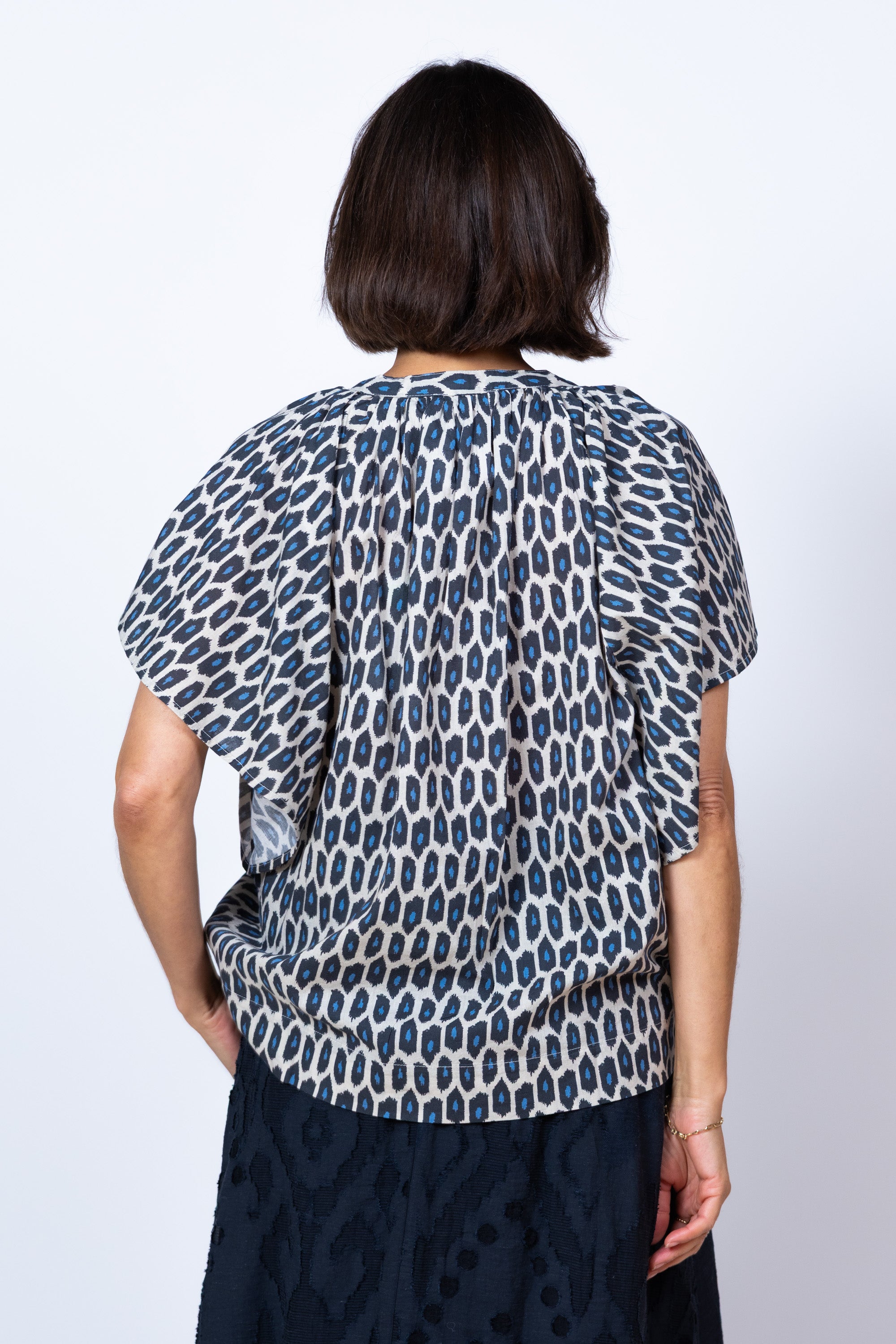 Blouse met vlindermouwen - Ecru