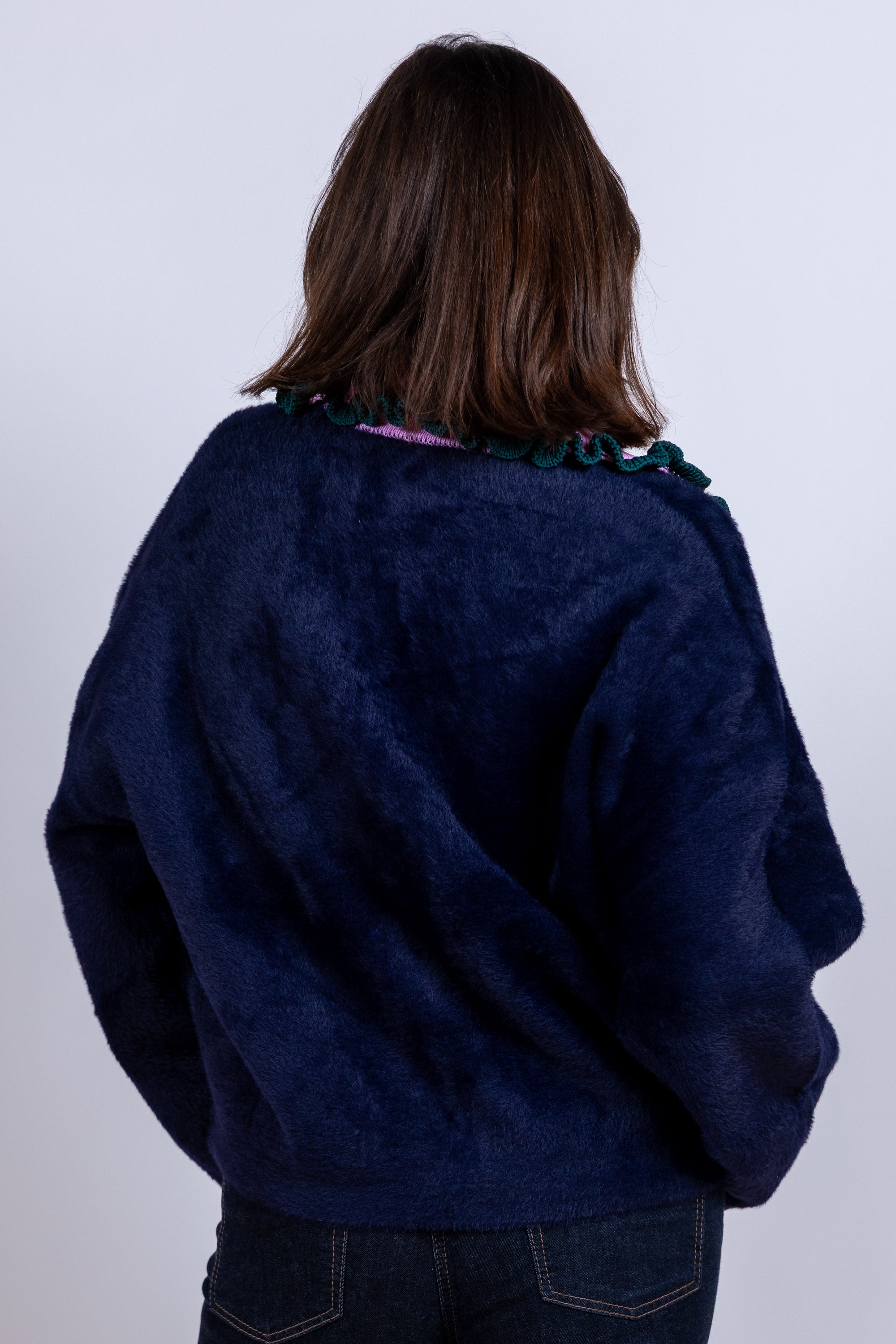 Vest met knopen - Marine
