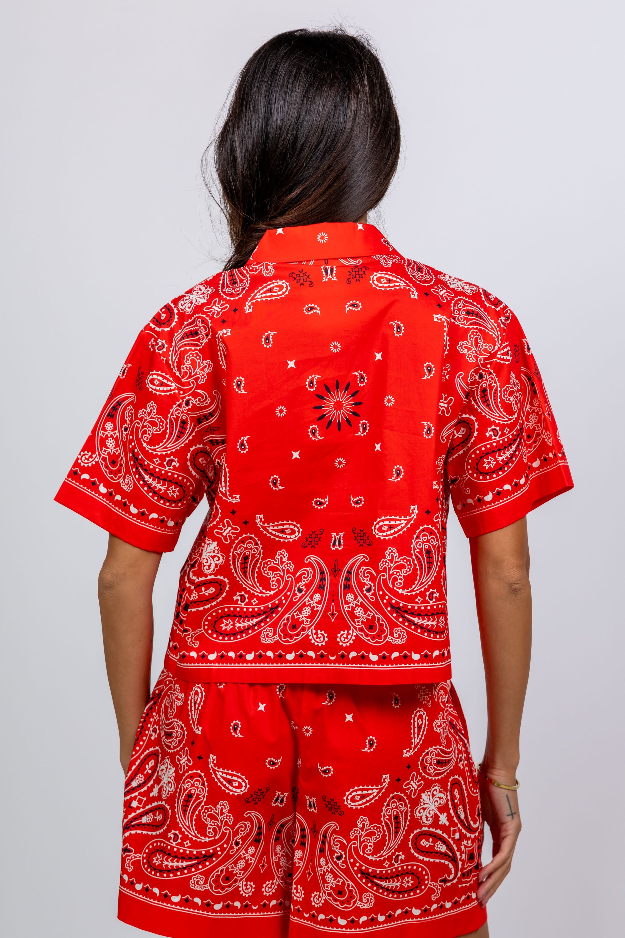 Blouse met print - Rood