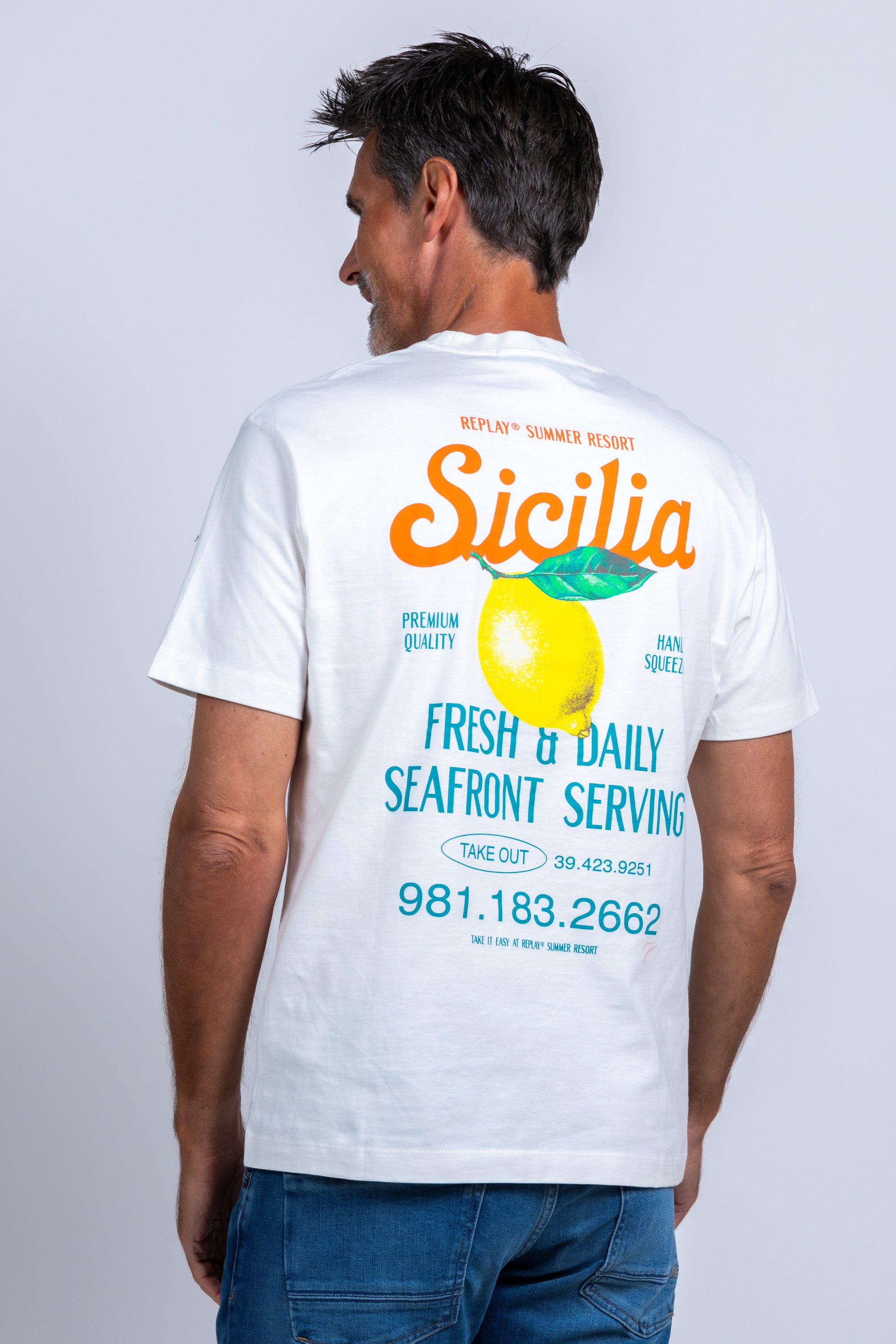 T-shirt met print - Wit