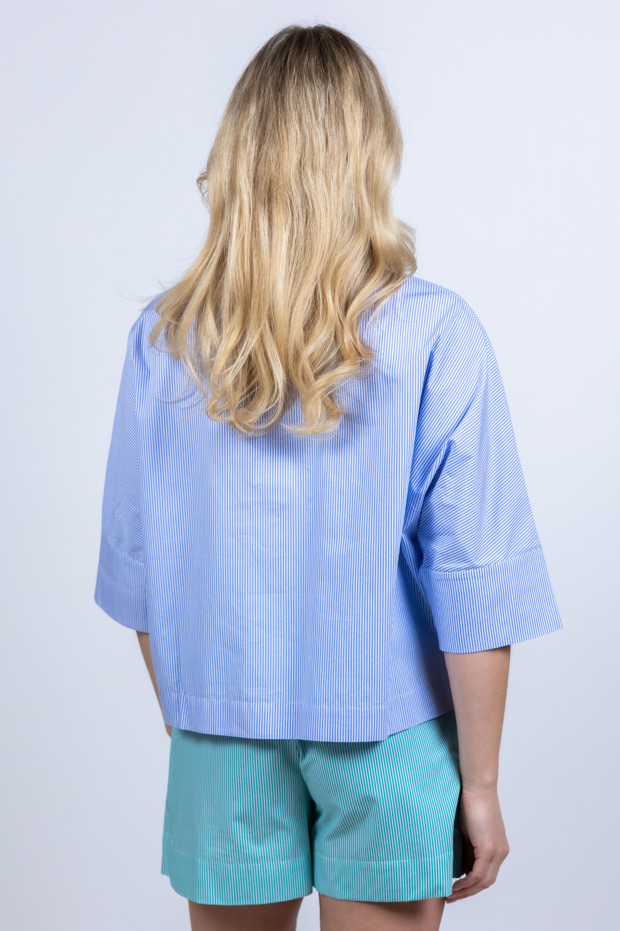Gestreepte blouse - Bleu
