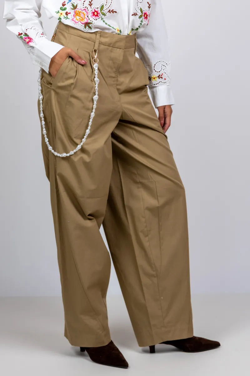 ESSENTIEL ANTWERP ESSENTIEL ANTWERP JESUIS Broek met plooien - Camel
