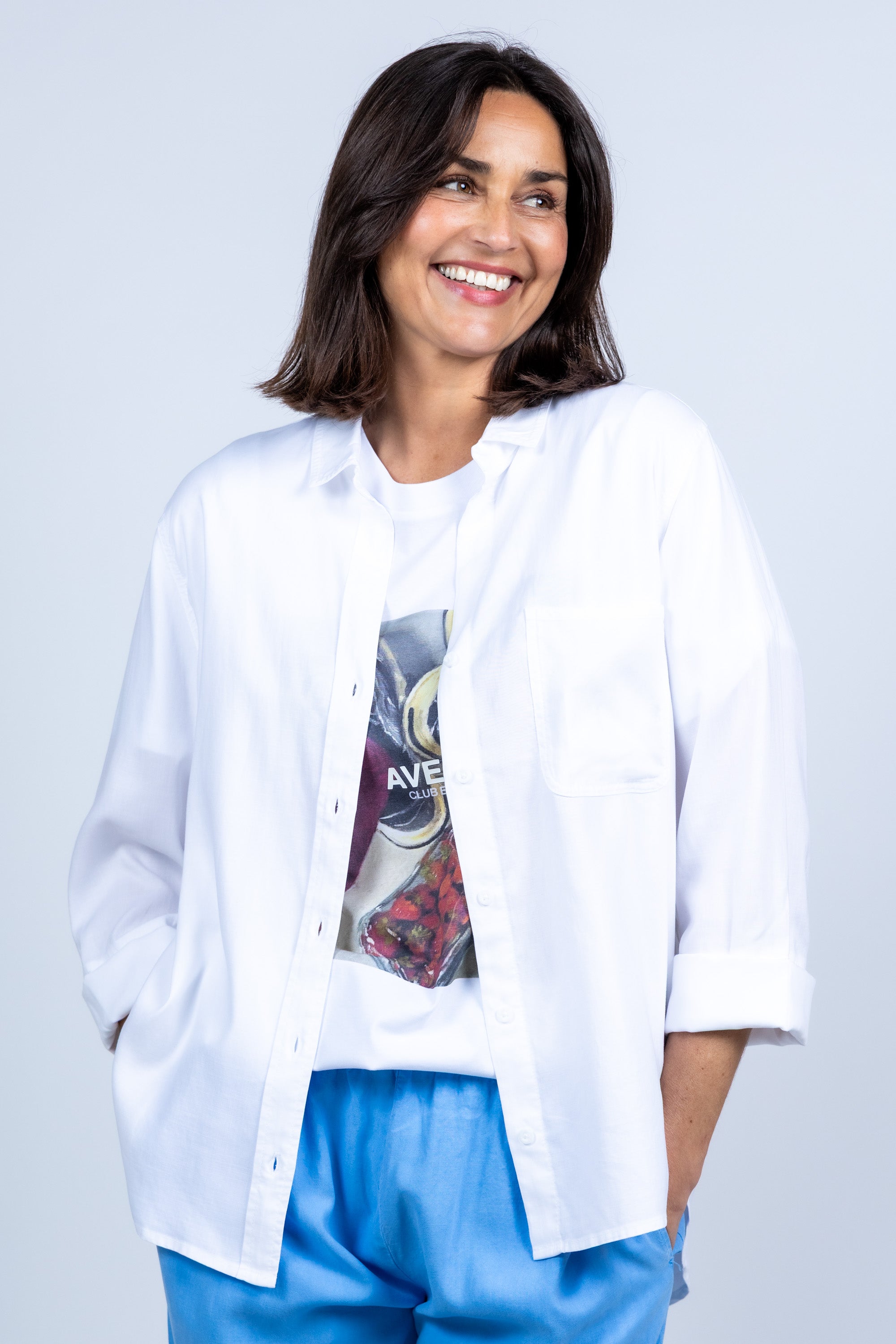 Blouse met knopen - Wit
