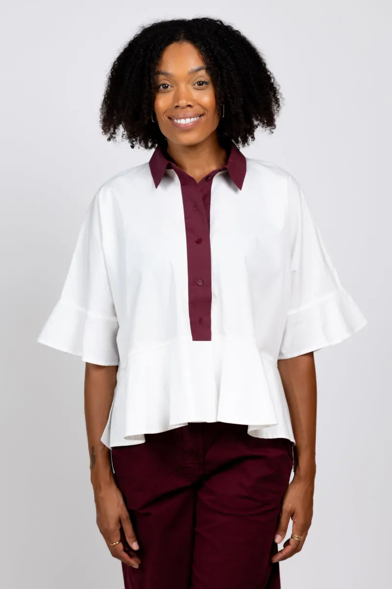 ESSENTIEL ANTWERP ESSENTIEL ANTWERP KAYLEE PEPLUM Getailleerde blouse - Wit