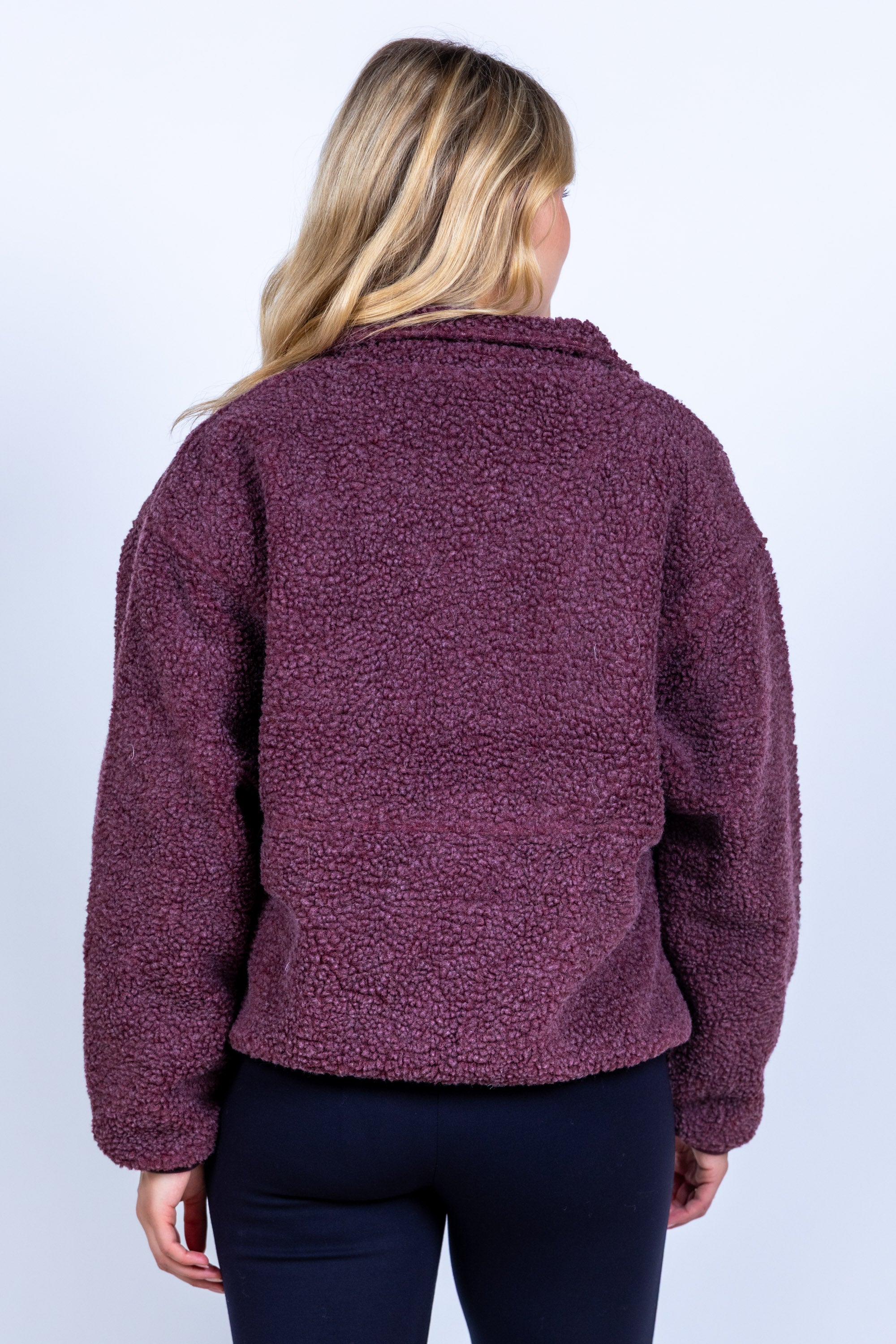 Vest met rits - Donkerbordeaux