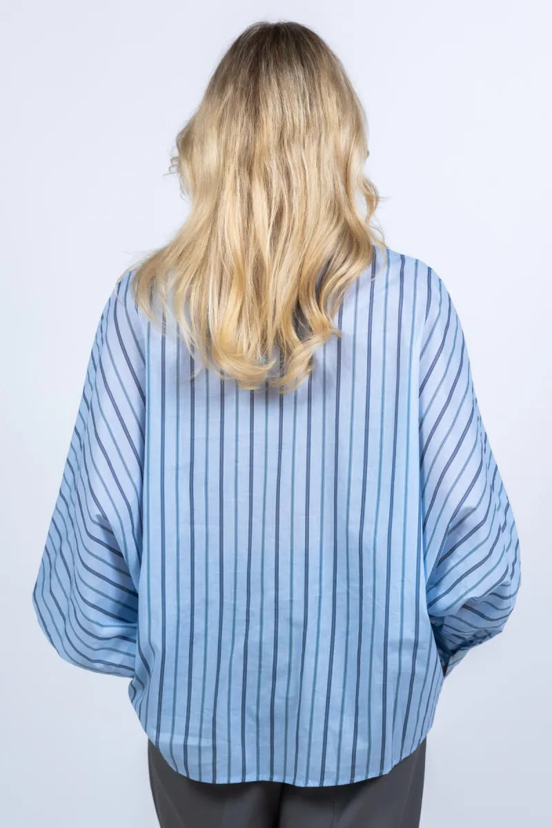 SoSUE SoSUE ANTONIA VOILE1243 SoSUE ANTONIA VOILE1243 Blouse met strepen - Bleu
