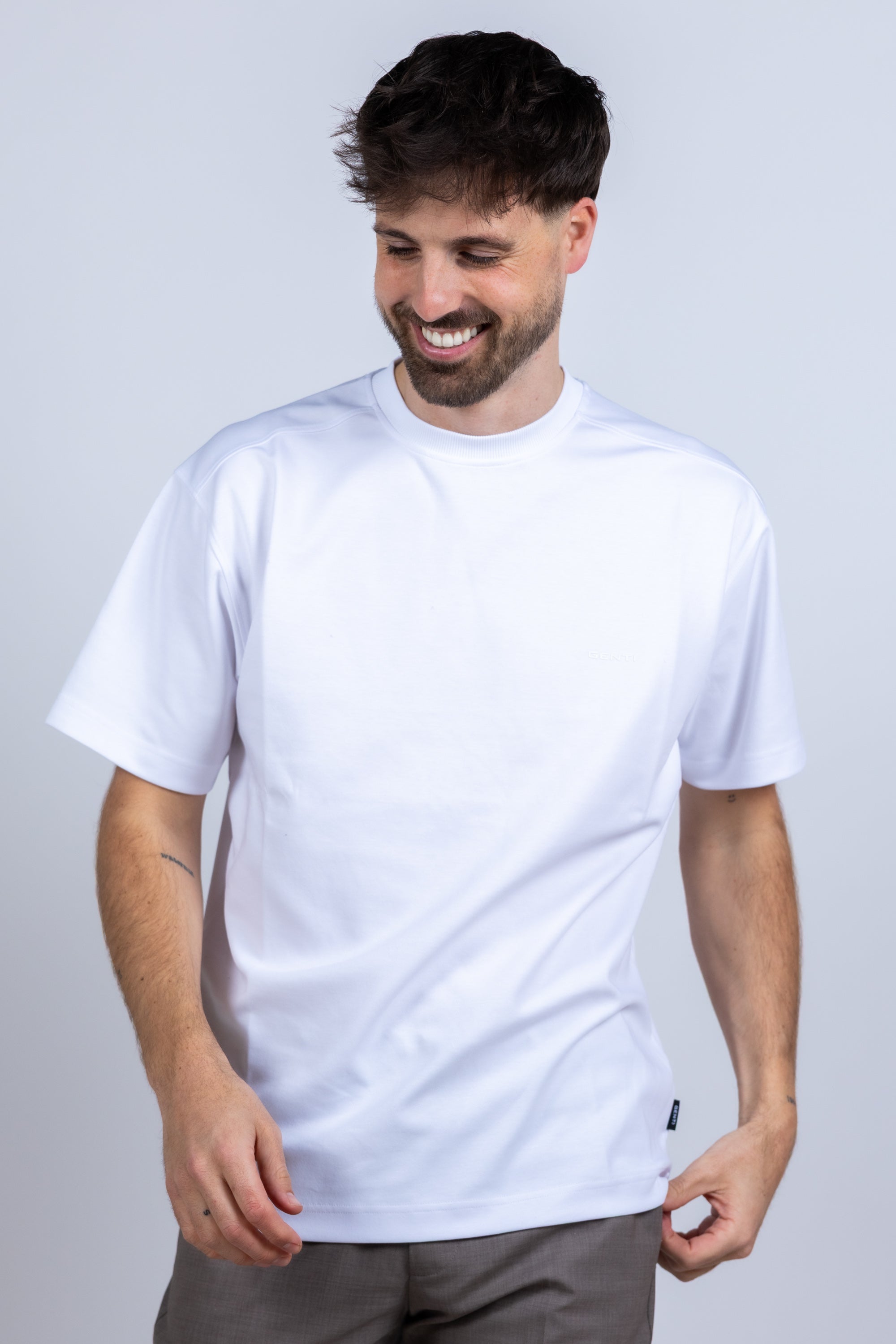 T-shirt met ronde hals - Wit
