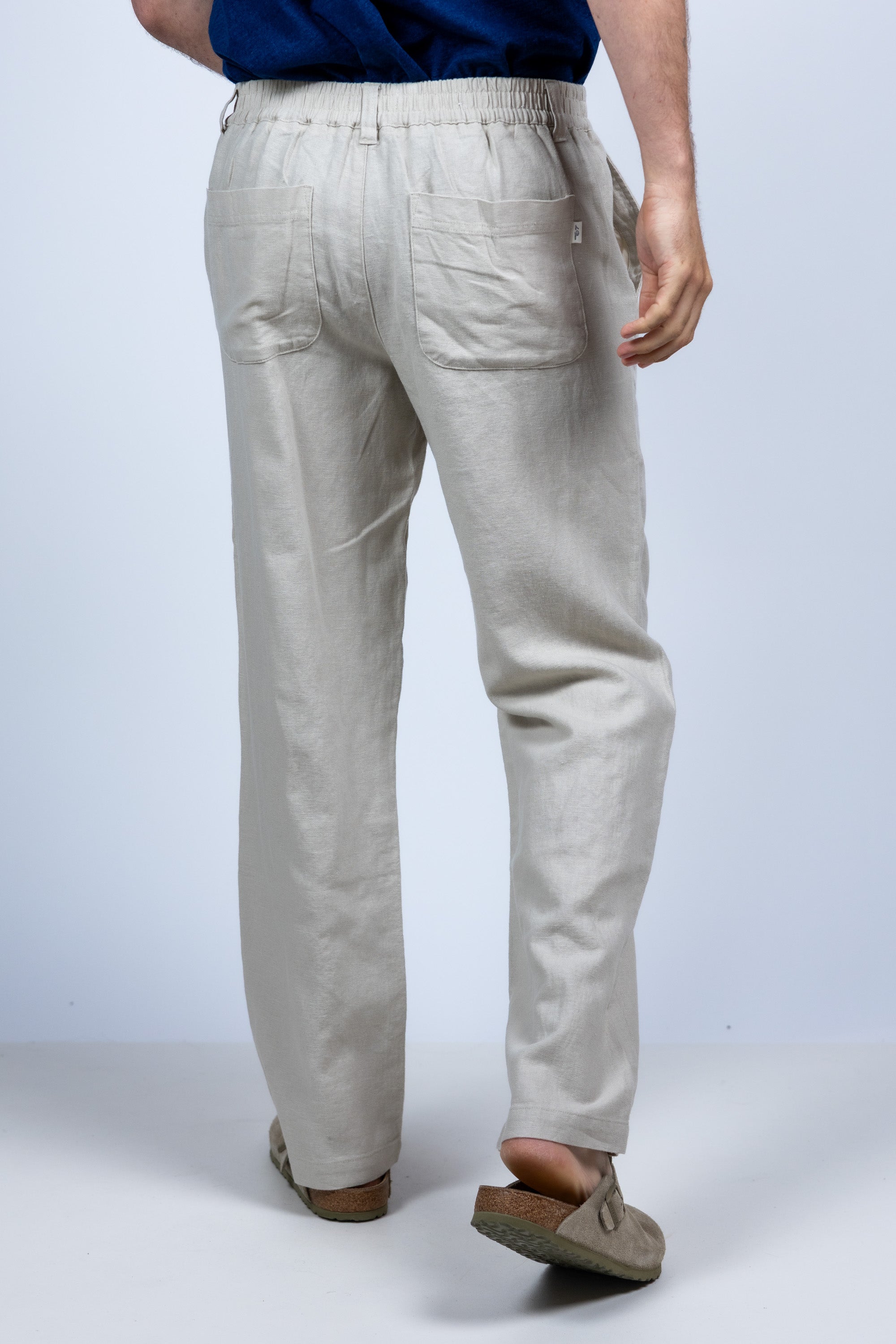 Broek met rechte pijpen - Beige