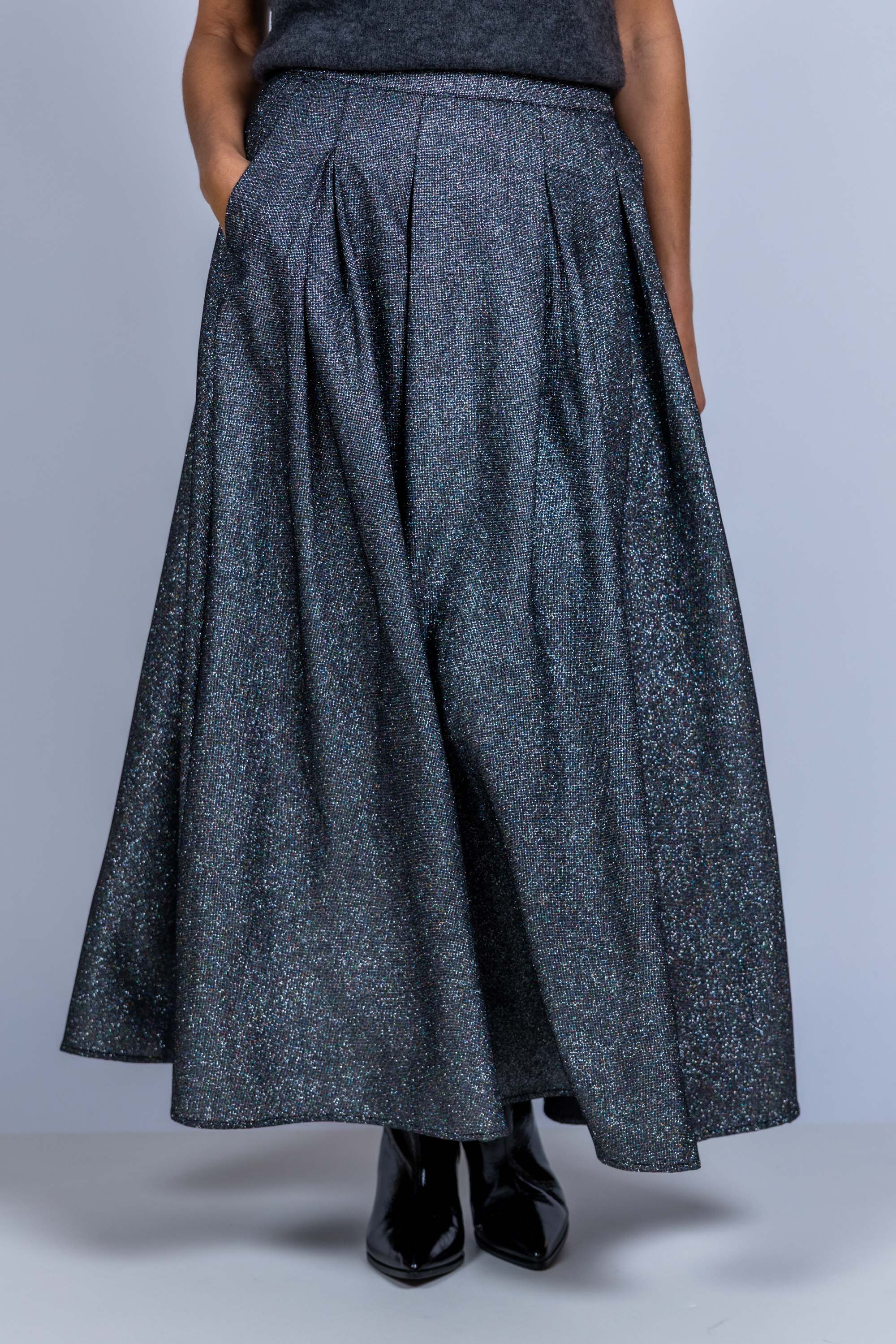 Rok met plooien - Zilver