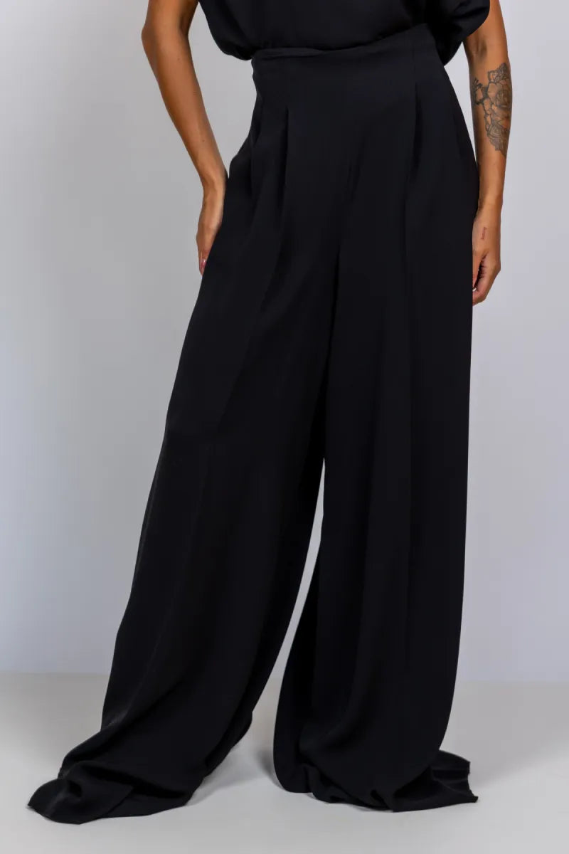 MAX MARA STUDIO MAX MARA STUDIO ABILITA Wijde pantalon - Zwart