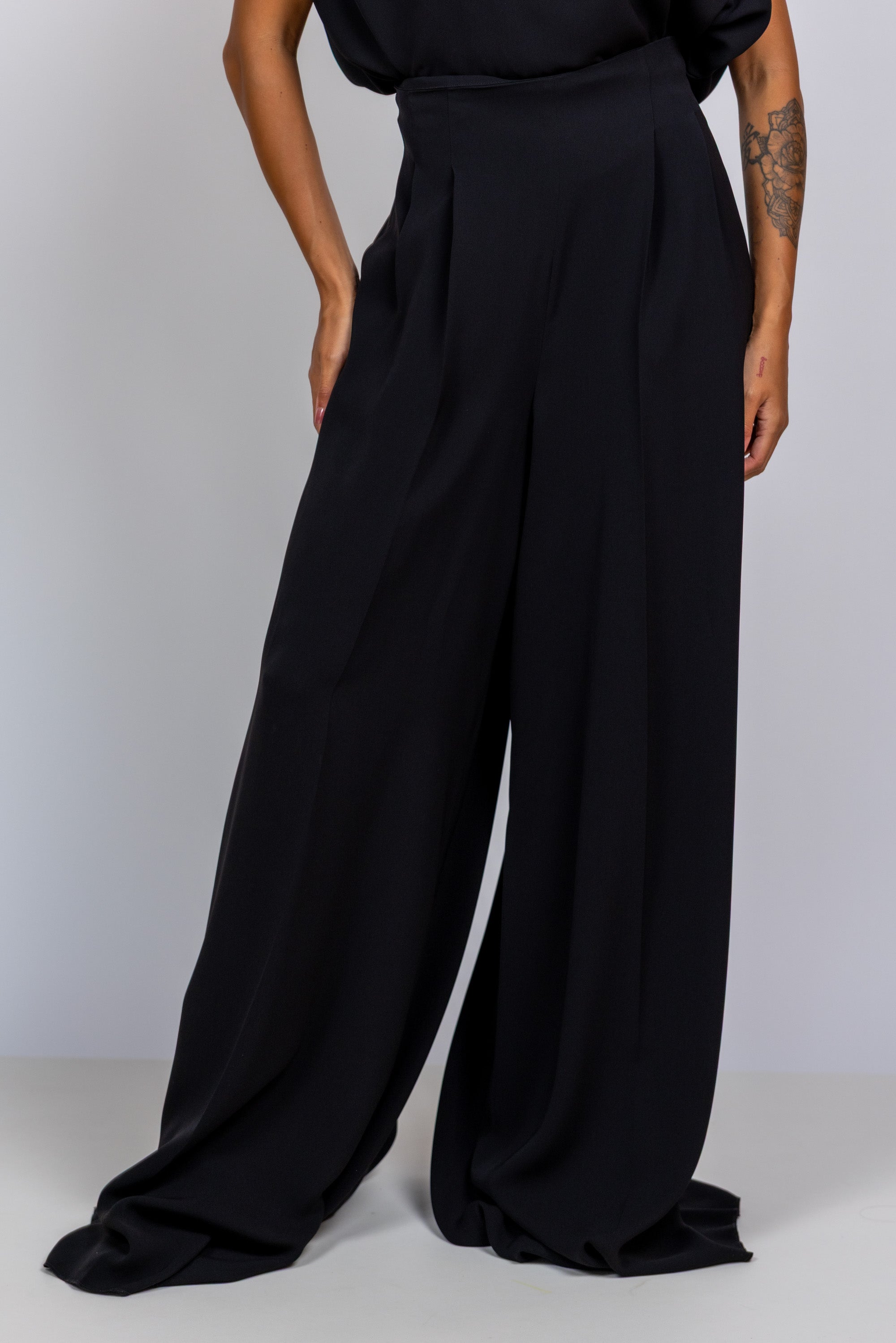 Wijde pantalon - Zwart