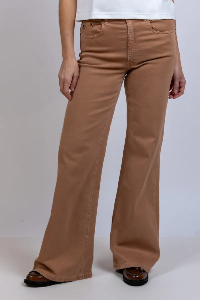 LOIS LOIS PALAS 3150-6491 Broek met wijde pijpen - Cognac