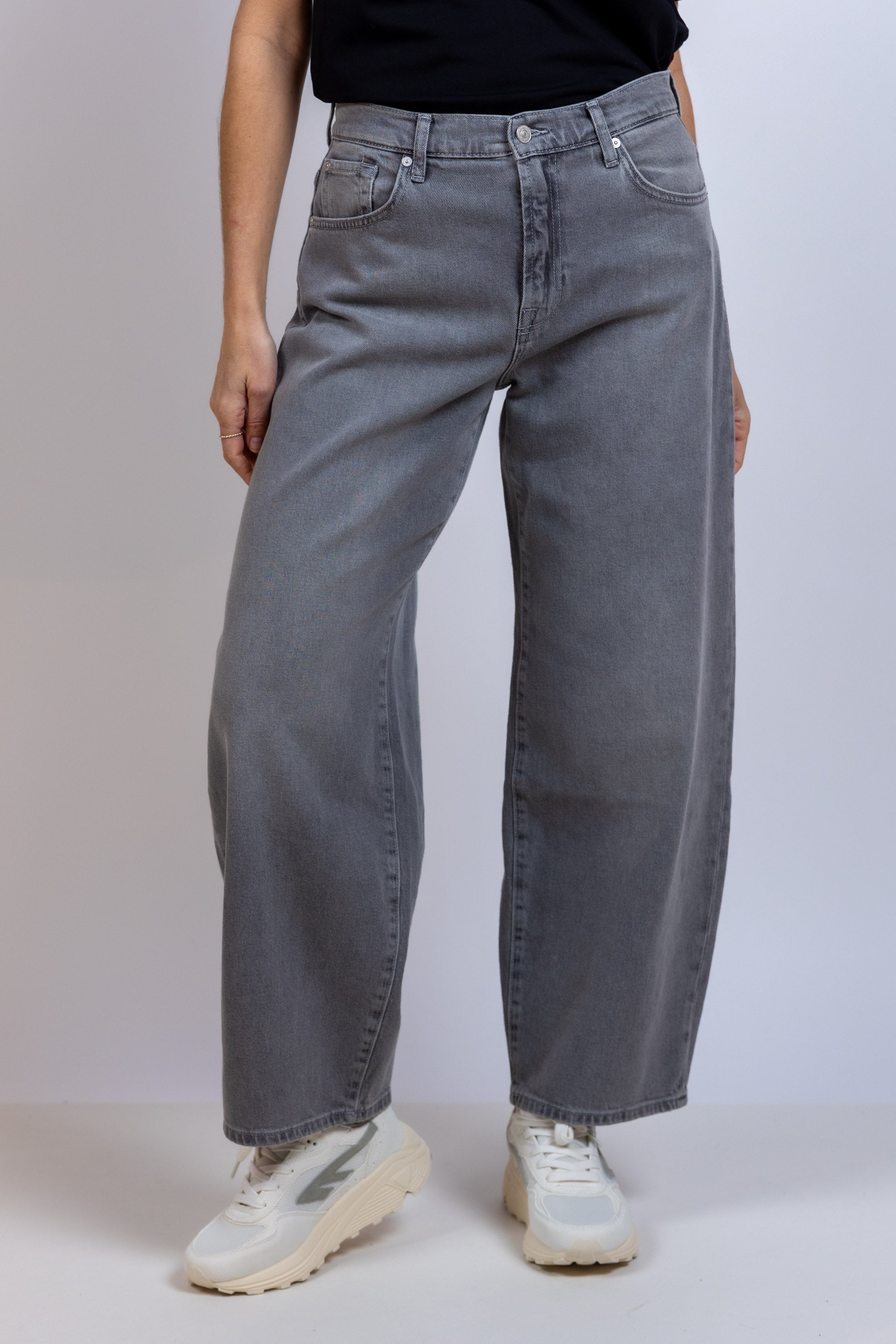 Jeans met balloonfit - Grijsdenim
