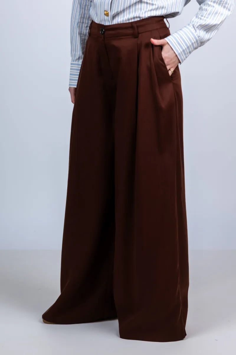ESSENTIEL ANTWERP ESSENTIEL ANTWERP JUSTICIA Wijde pantalon - Bruin
