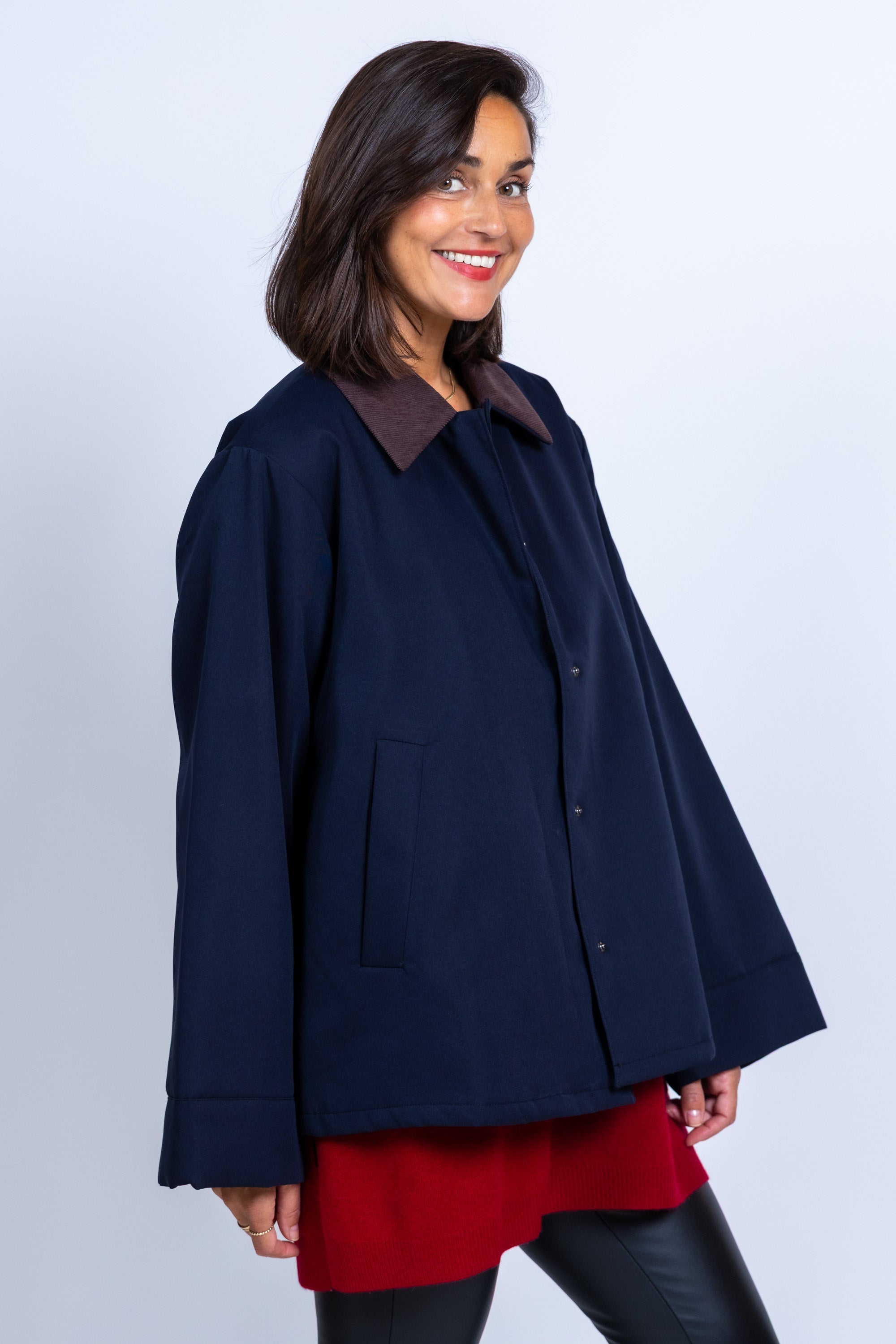 Jasje met kraag - Marine