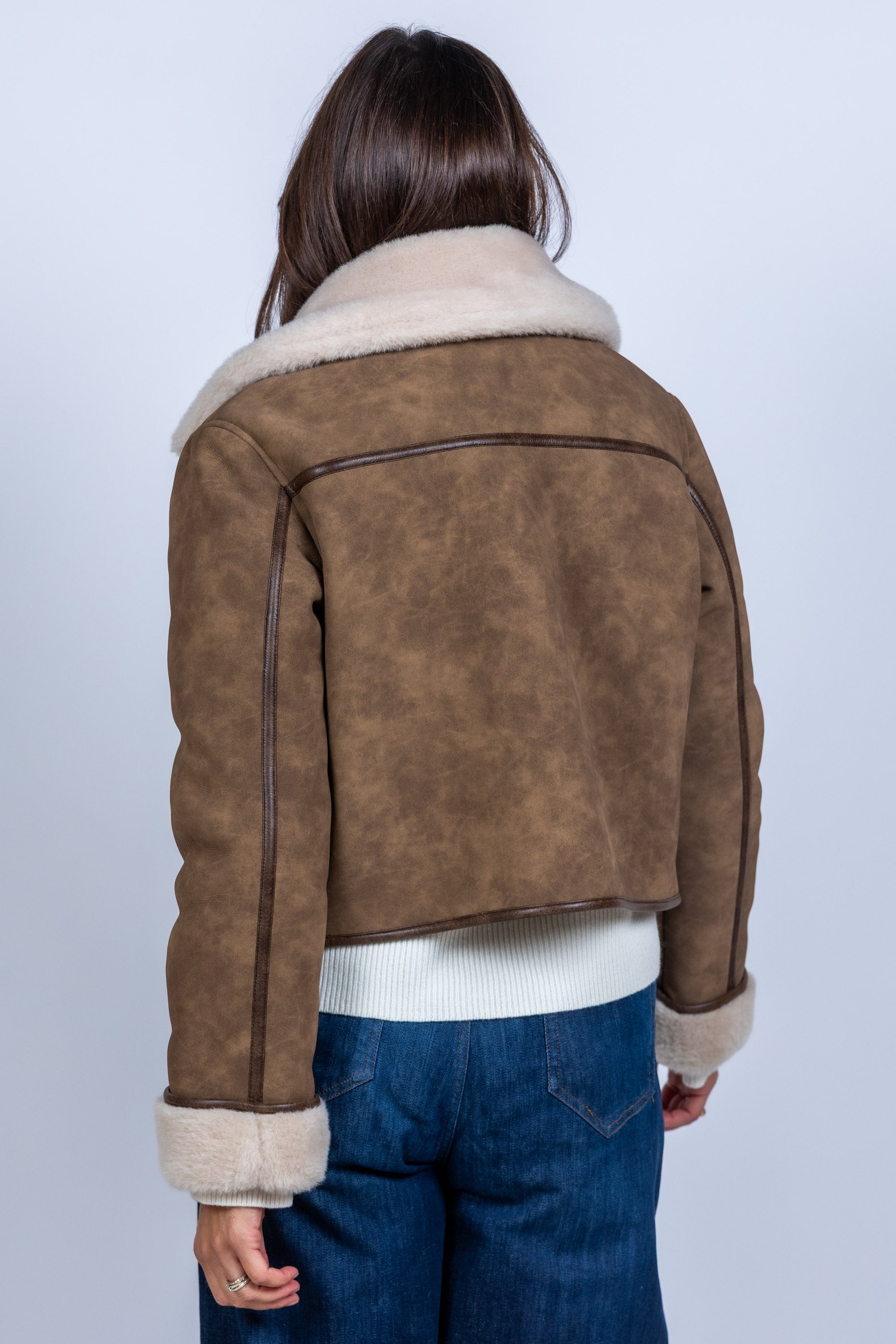 Jasje met kraag - Taupe