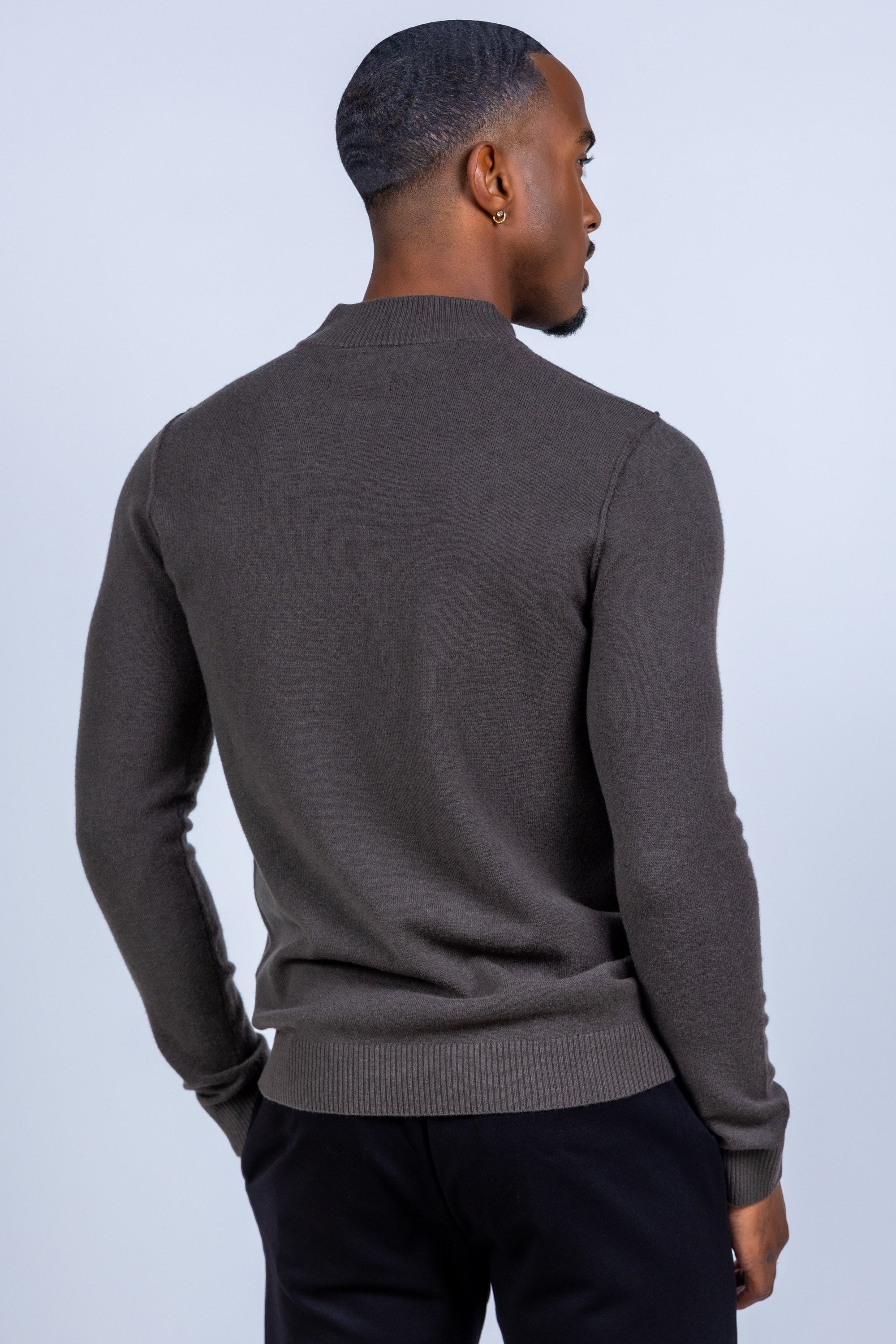 Trui met hoge hals - Bronsbruin