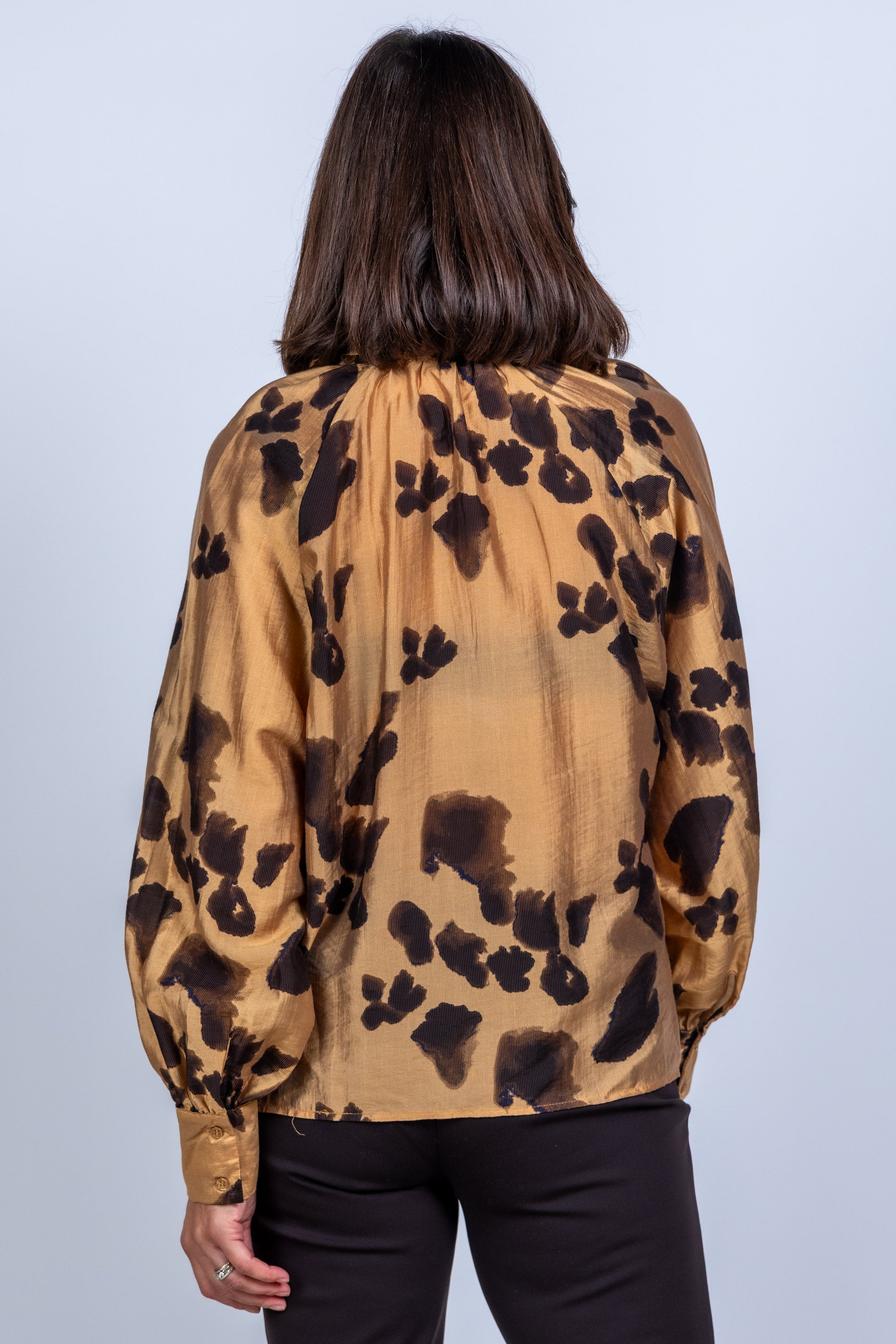 Blouse met print - Camel