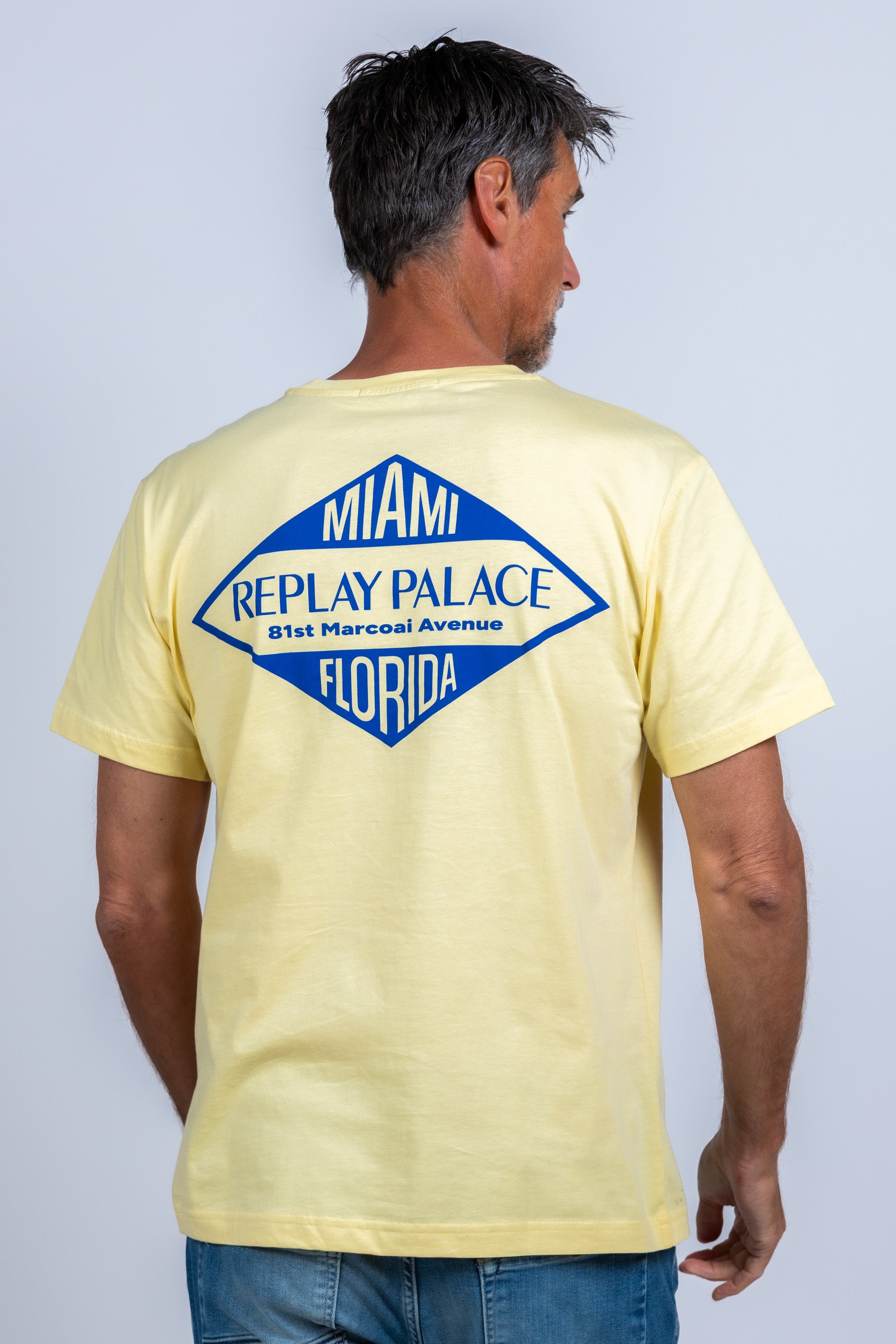 T-shirt met print - Geel
