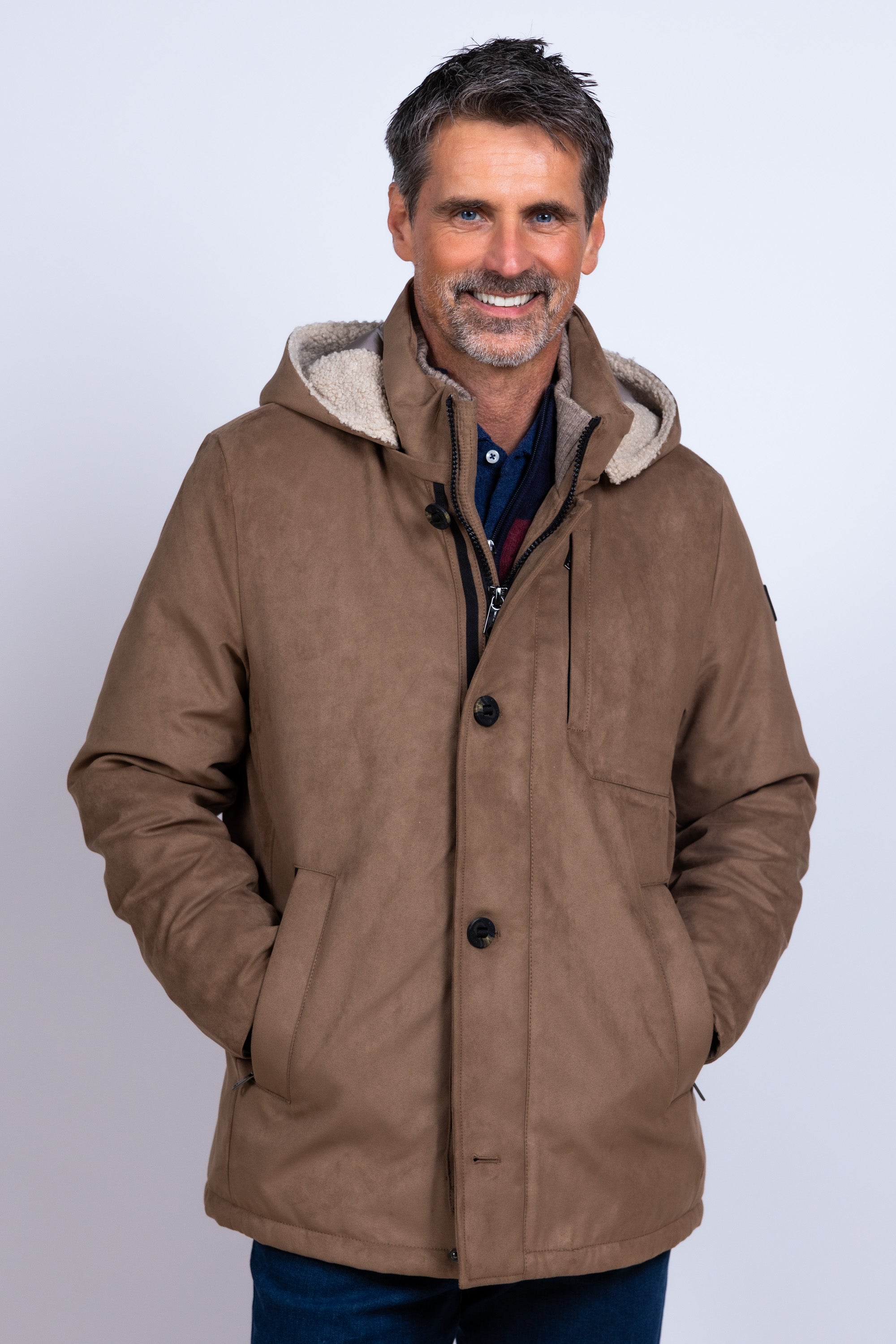 Winterjas met capuchon - Camel