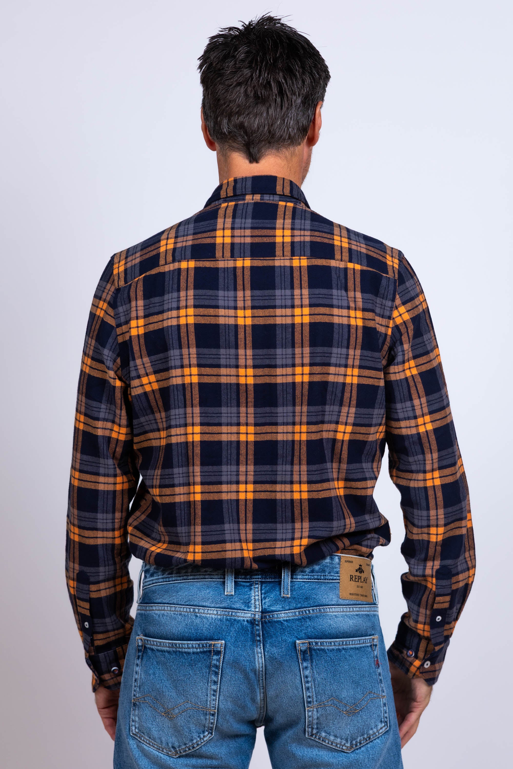 Overhemd met ruitpatroon - Oranje