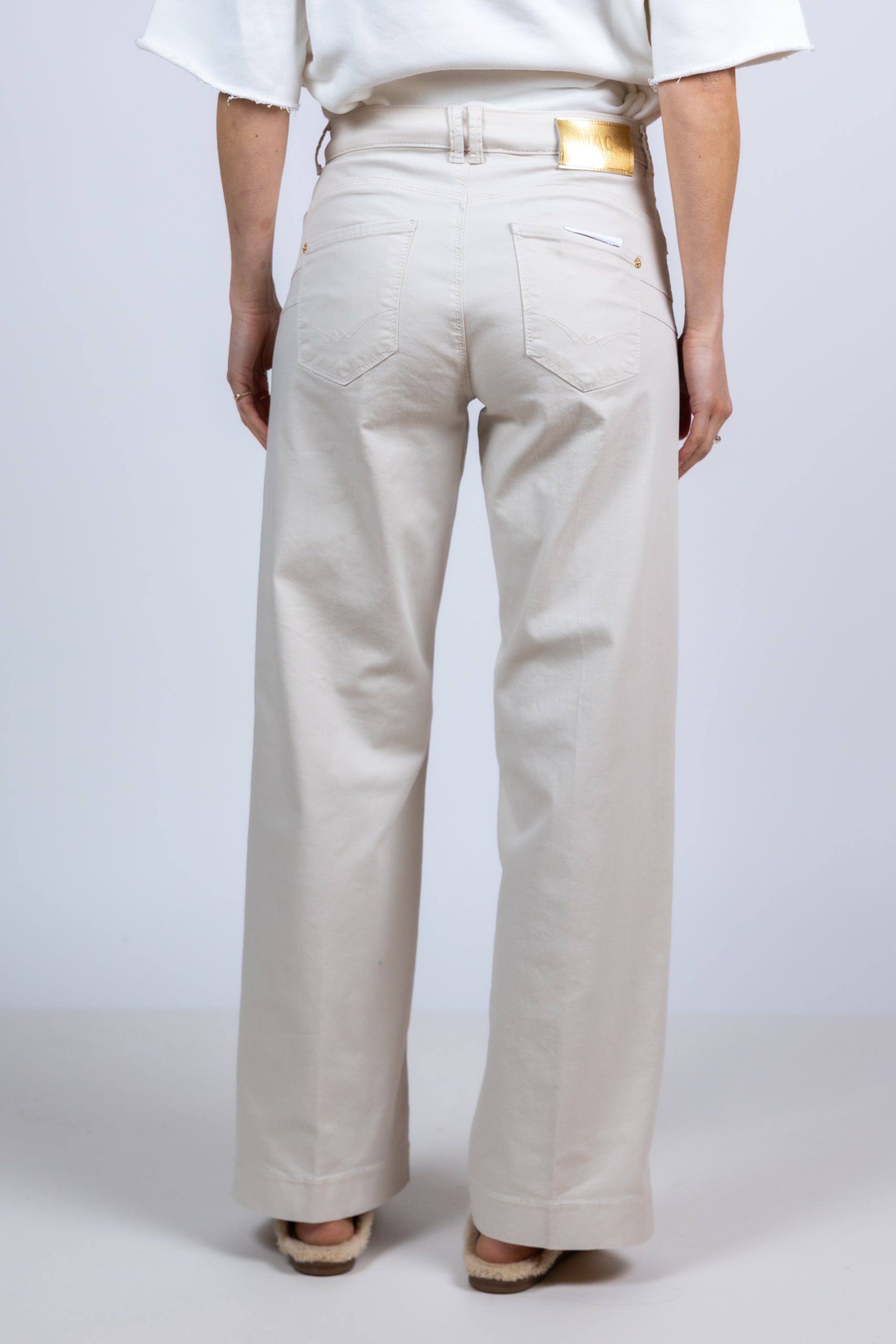 Wijde broek - Ecru