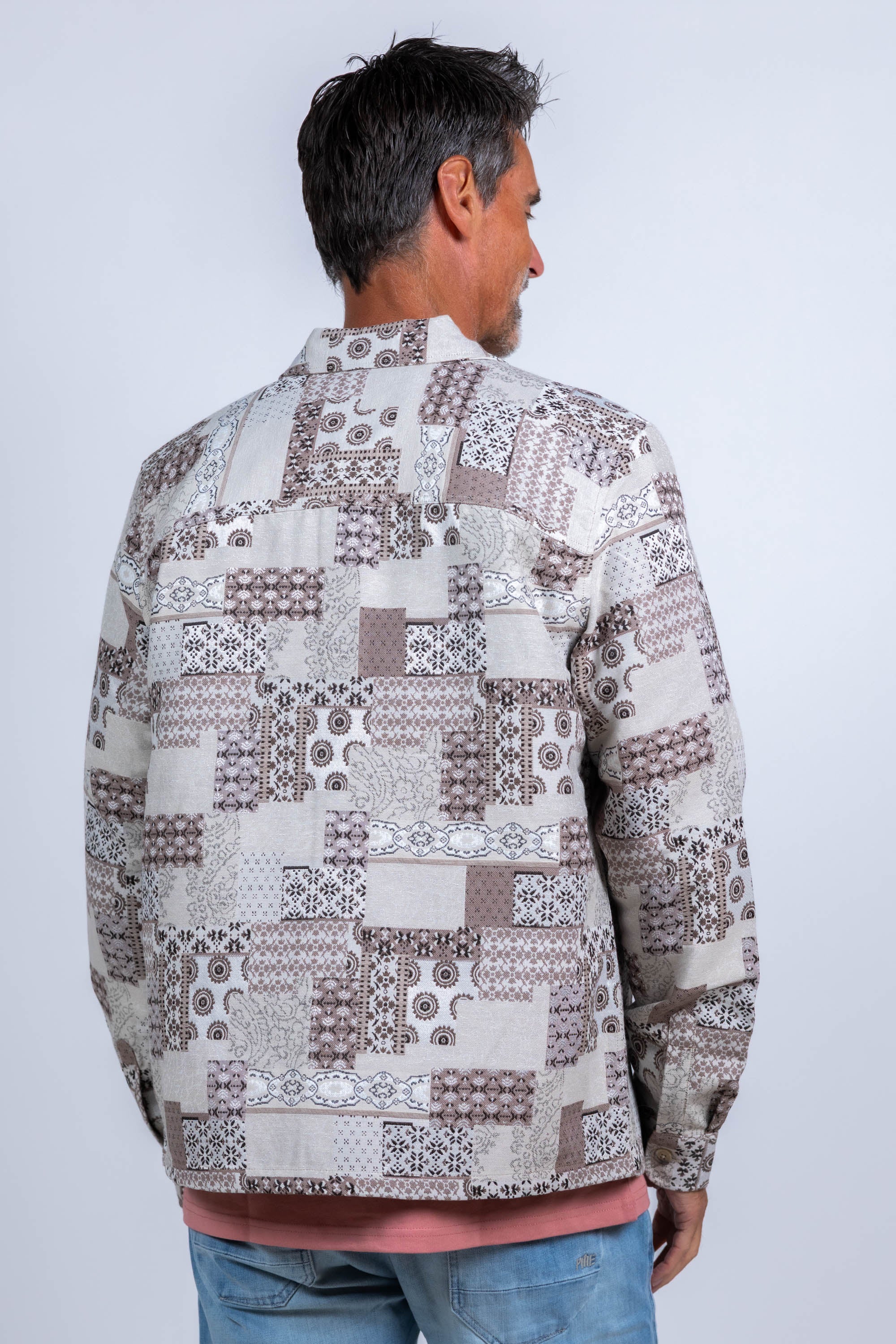 Jasje met print - Licht taupe