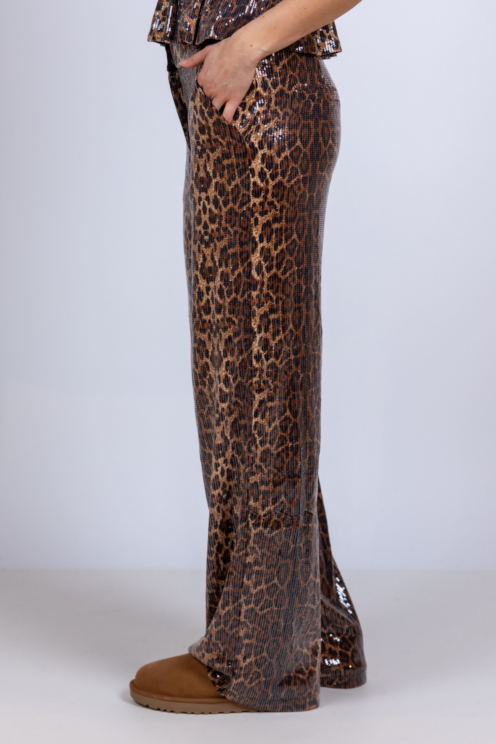 Broek met print - Camel