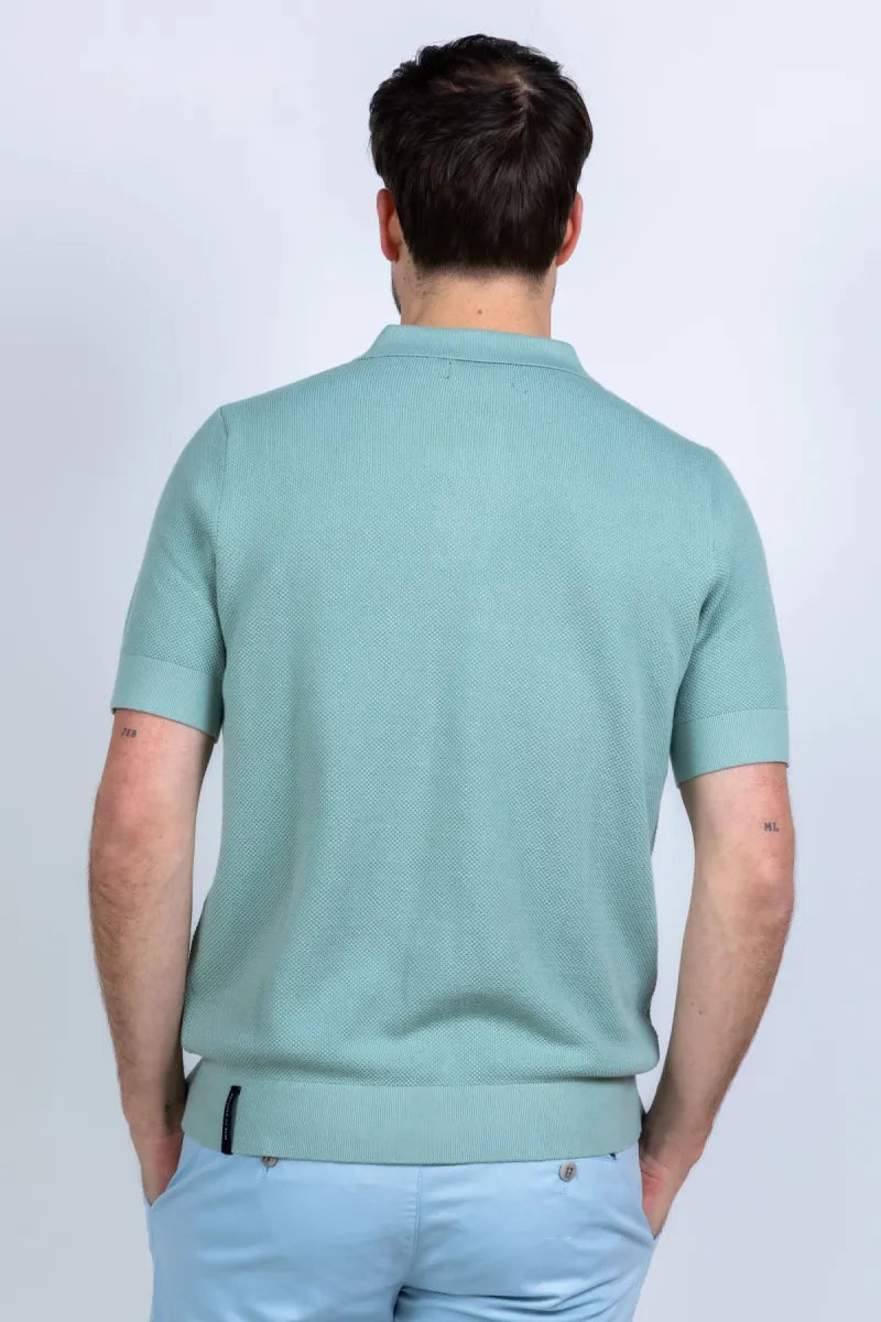 BUTCHER OF BLUE BUTCHER OF BLUE M2616001 Polo met structuur - Appelgroen