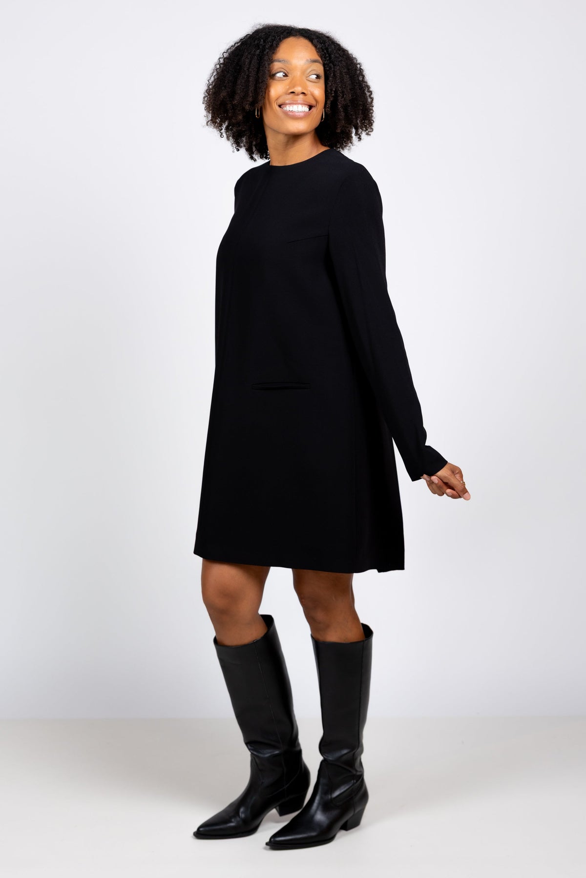 SEMICOUTURE SEMICOUTURE Y6WL12 Jurk met lange mouwen - Zwart